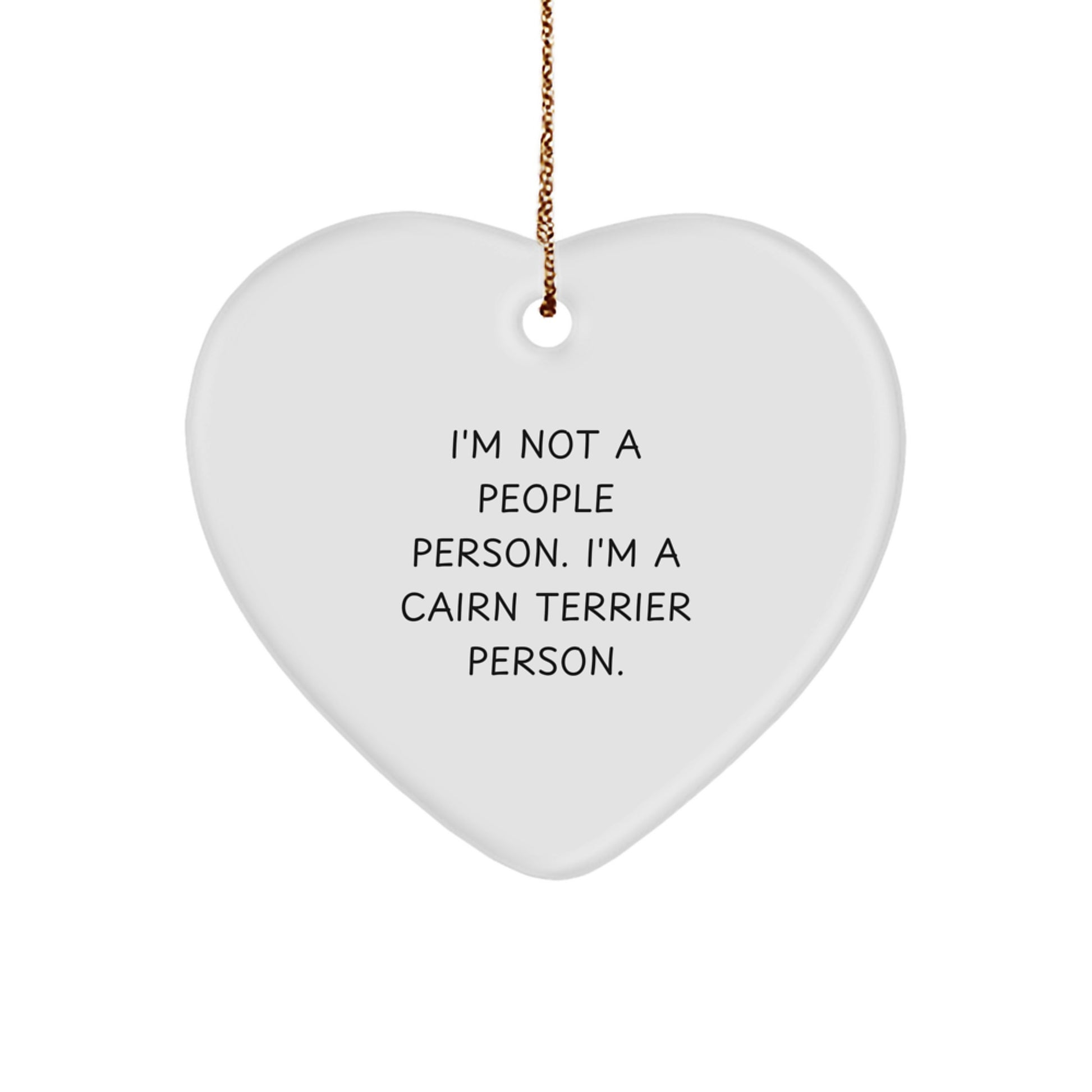 Cute Cairn Terrier Dog Heart Ornament Gift from Friends for Christmas, Inspirational Cairn Terrier Dog Lover People Person Christmas Unique Gifts, Funny Cairn Terrier Dog Heart Decoration for Home - Image 1