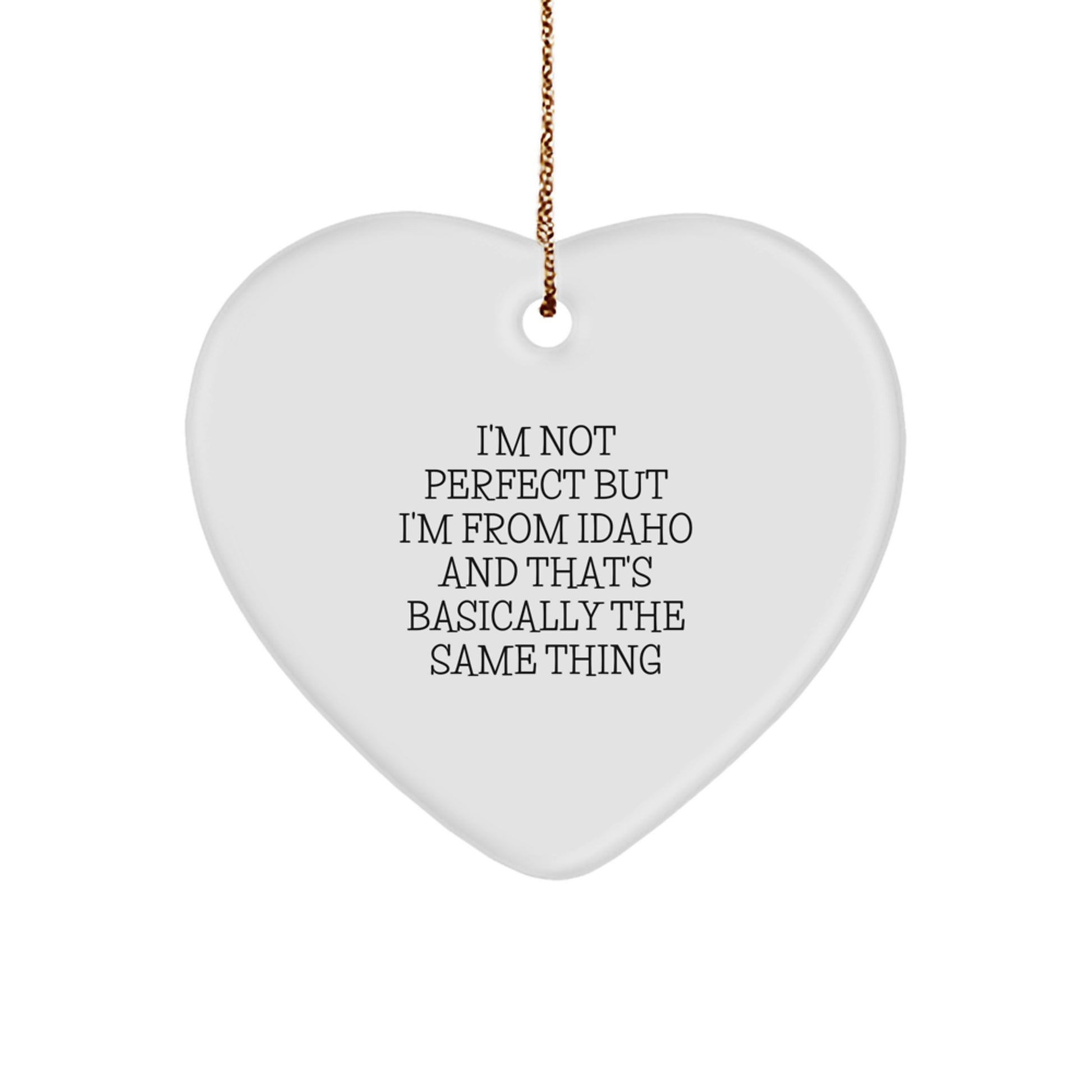 Funny Idaho Christmas Heart Ornament Gifts from Friends and Family for Idaho Men and Women - Image 1