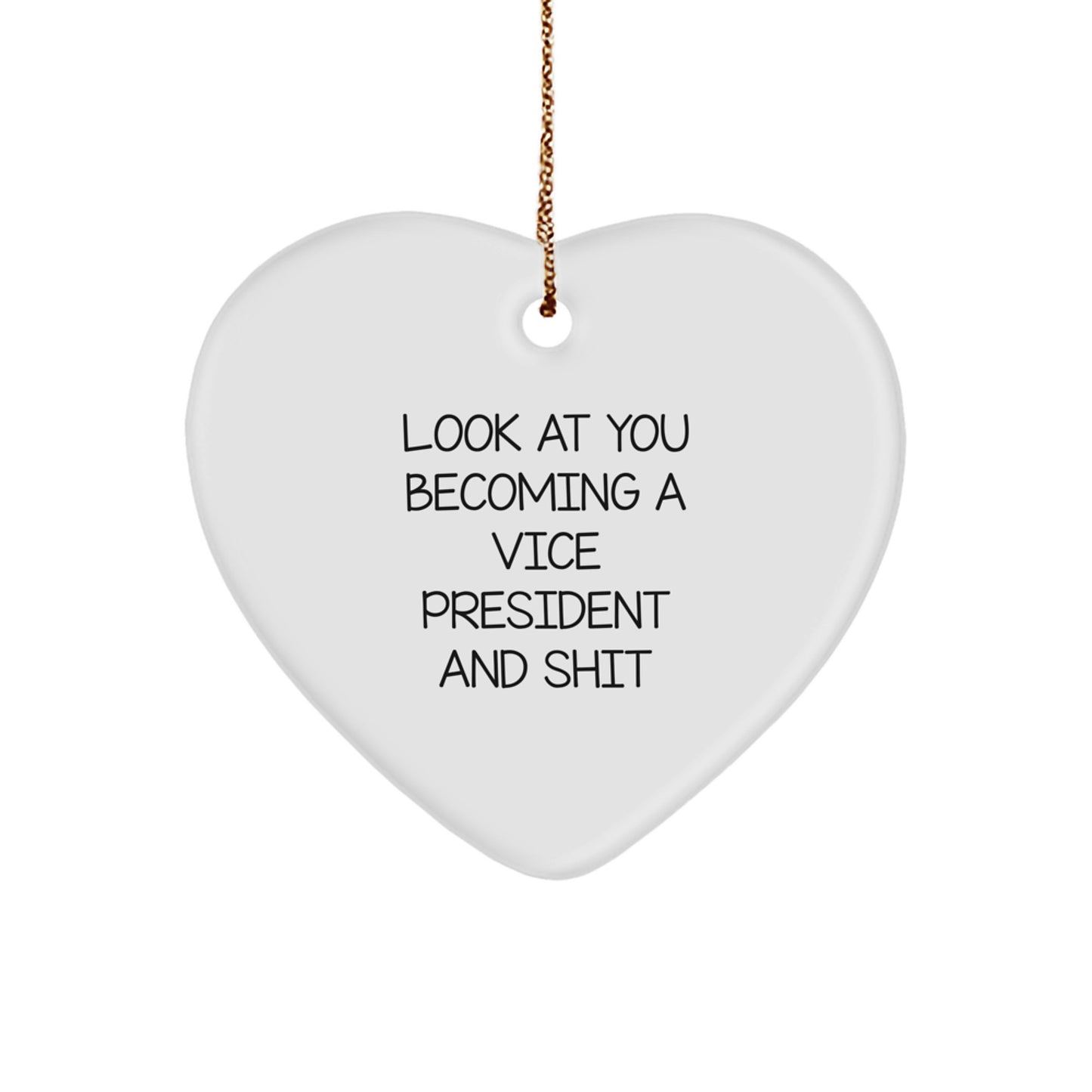 Vice President Keepsake Heart Christmas Ornament for Him Gift - Image 1