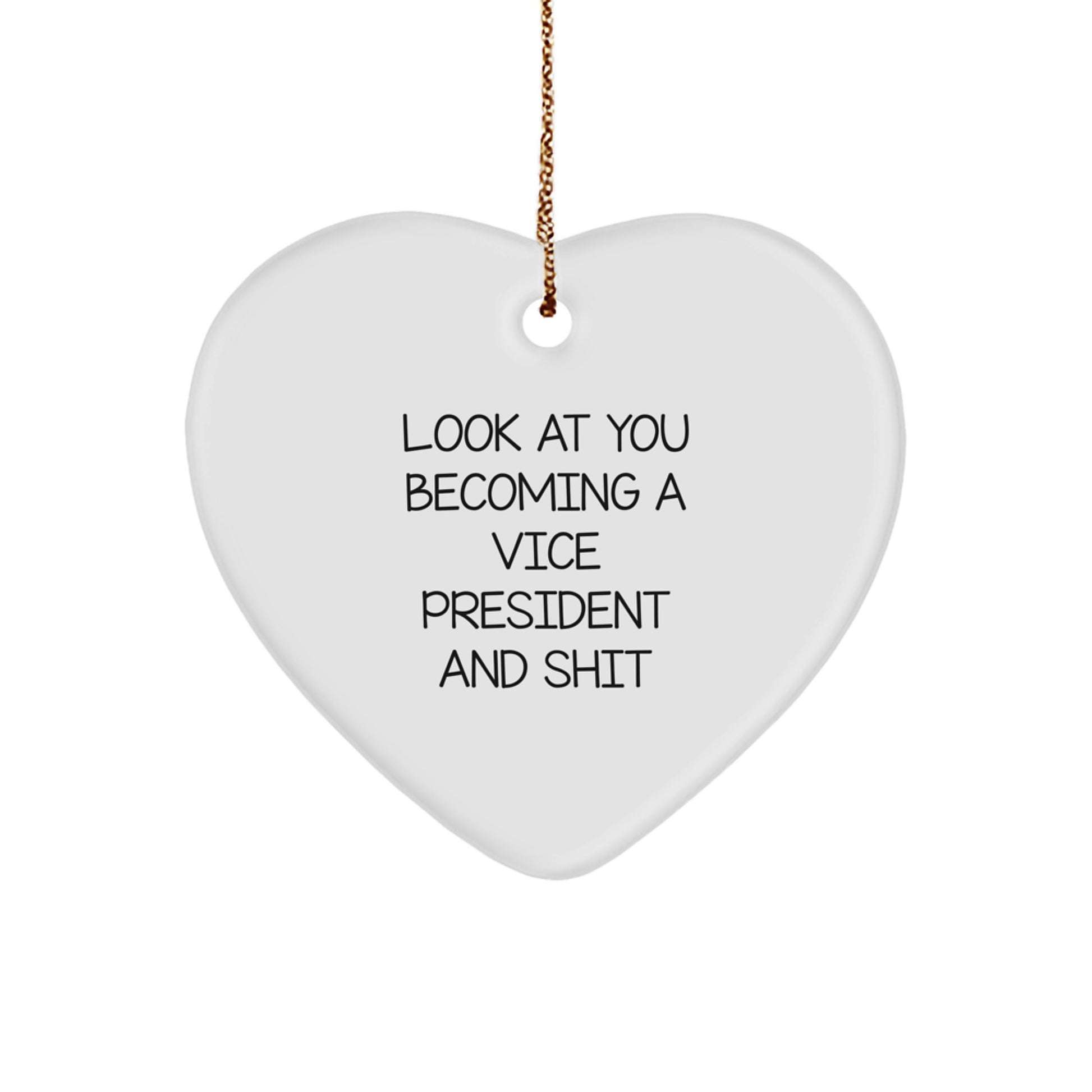 Vice President Keepsake Heart Christmas Ornament for Him Gift - Image 1