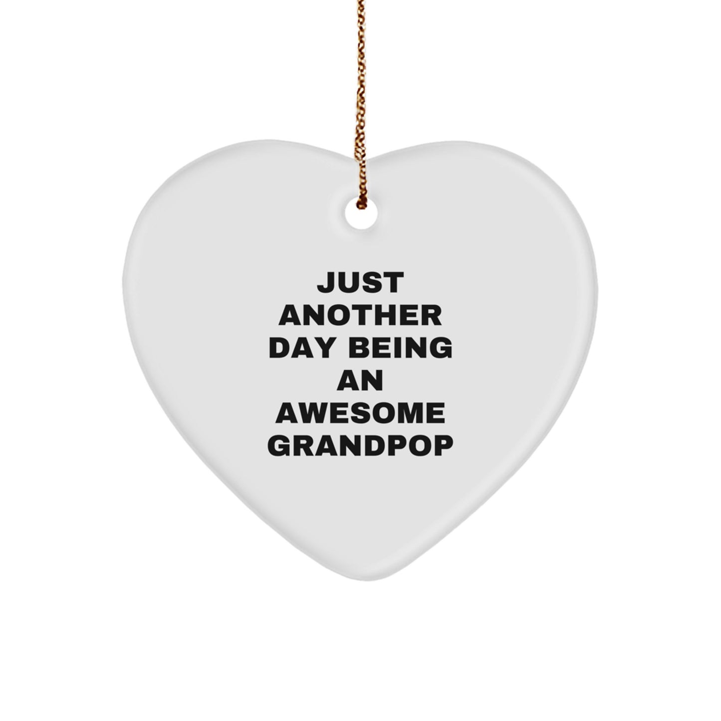 Funny Grandpop Heart Ornament Gifts from Family Members for Christmas Unique Grandpop - Image 1