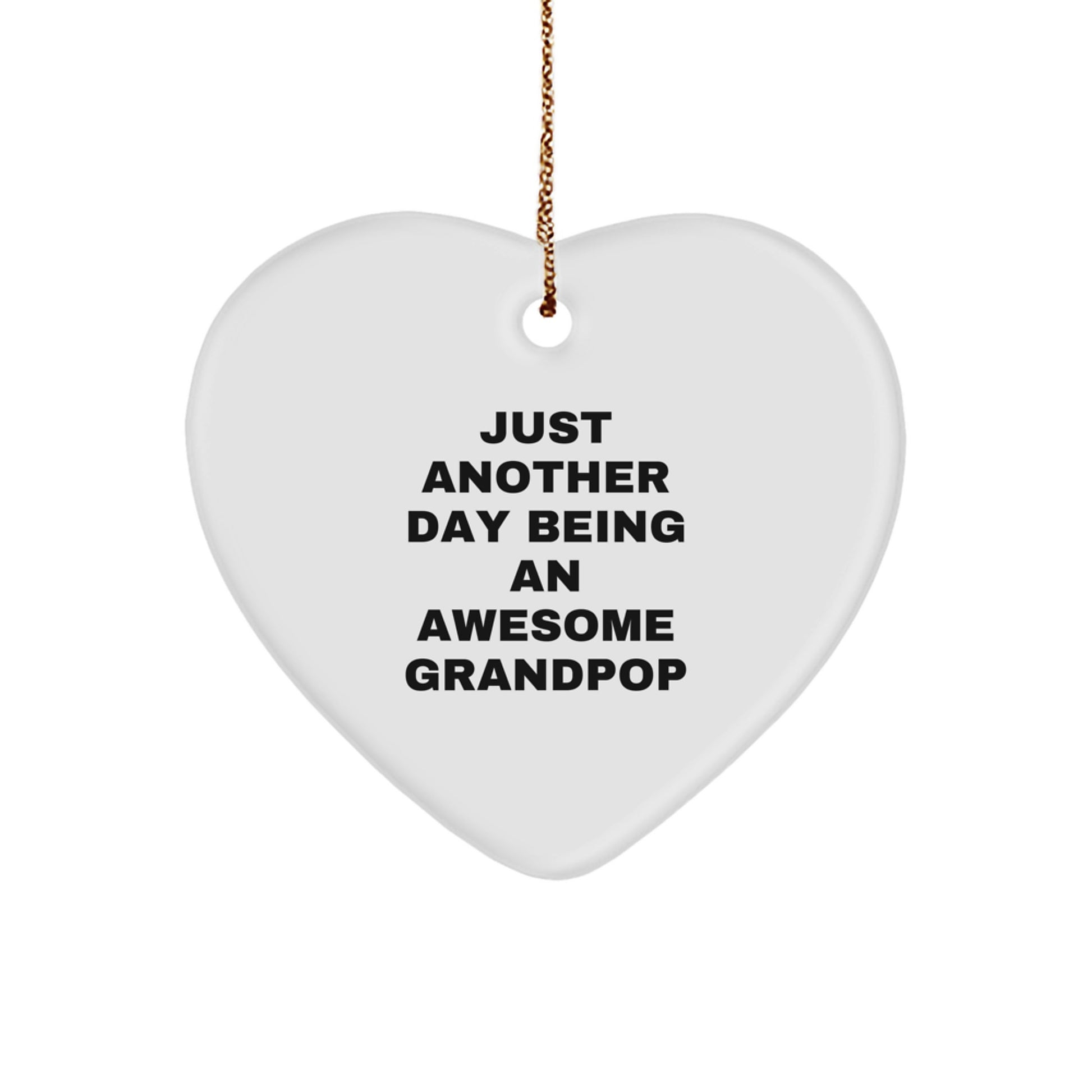 Funny Grandpop Heart Ornament Gifts from Family Members for Christmas Unique Grandpop - Image 1