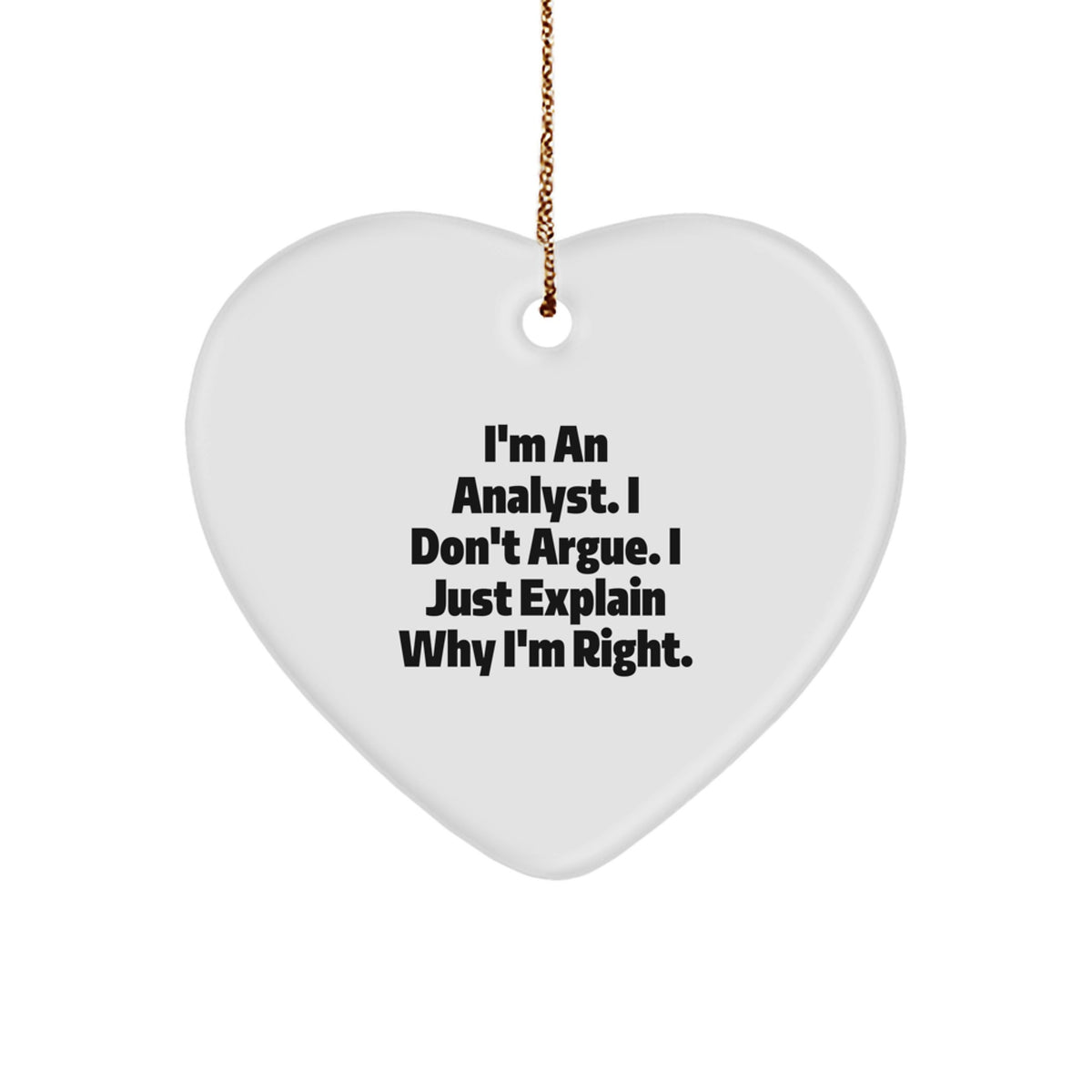 Analyst Keepsake Christmas Ornament for Him Gift - Image 1