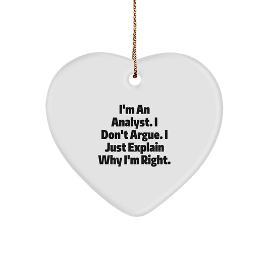 Analyst Keepsake Christmas Ornament for Him Gift - Image 1