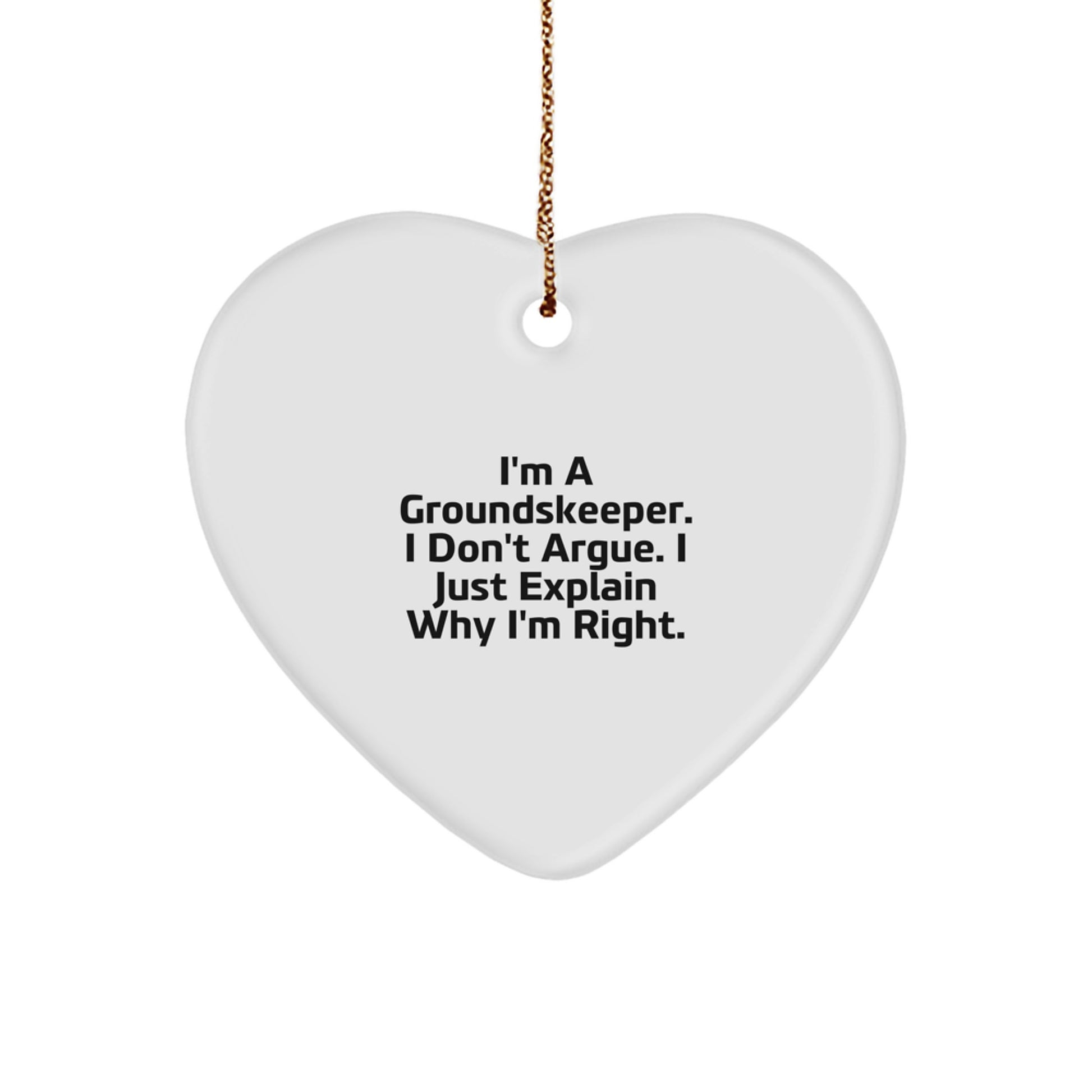 Funny groundskeeper Heart Ornament Gifts from Men to Friends, Perfect for Christmas - Image 1