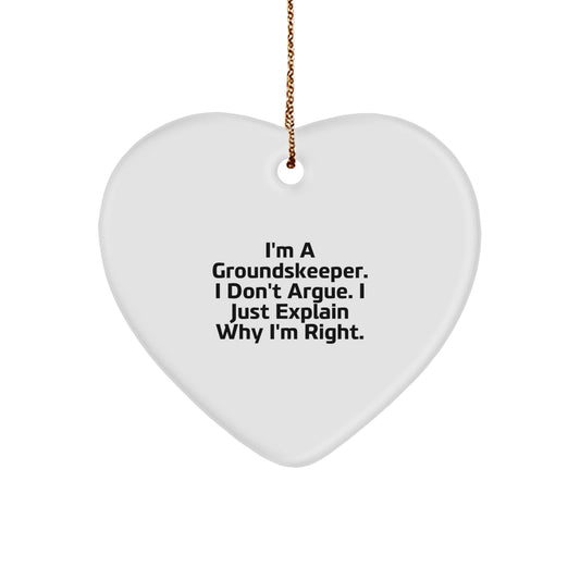 Funny groundskeeper Heart Ornament Gifts from Men to Friends, Perfect for Christmas - Image 1