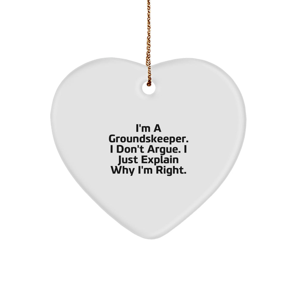 Funny groundskeeper Heart Ornament Gifts from Men to Friends, Perfect for Christmas - Image 1
