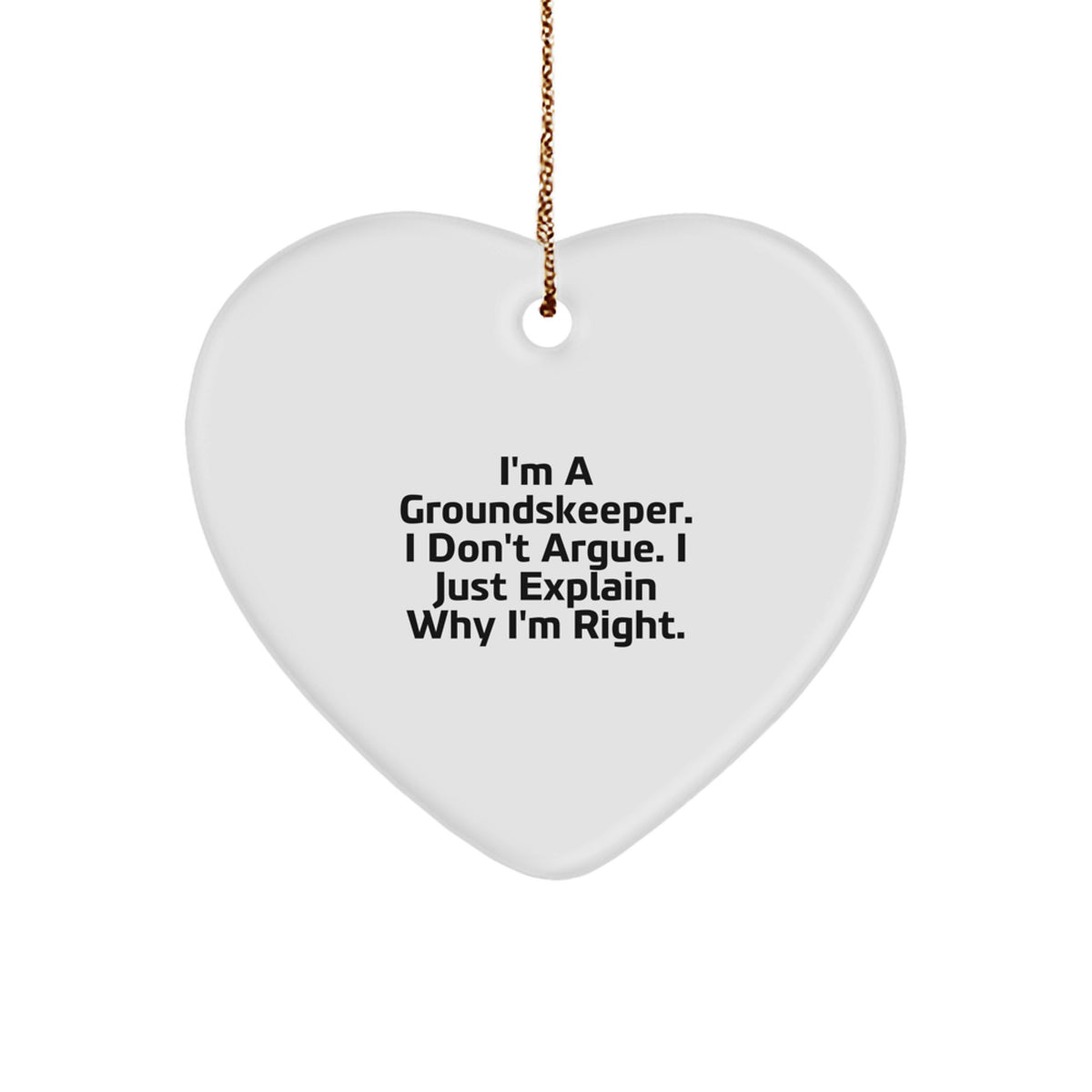 Funny groundskeeper Heart Ornament Gifts from Men to Friends, Perfect for Christmas - Image 1