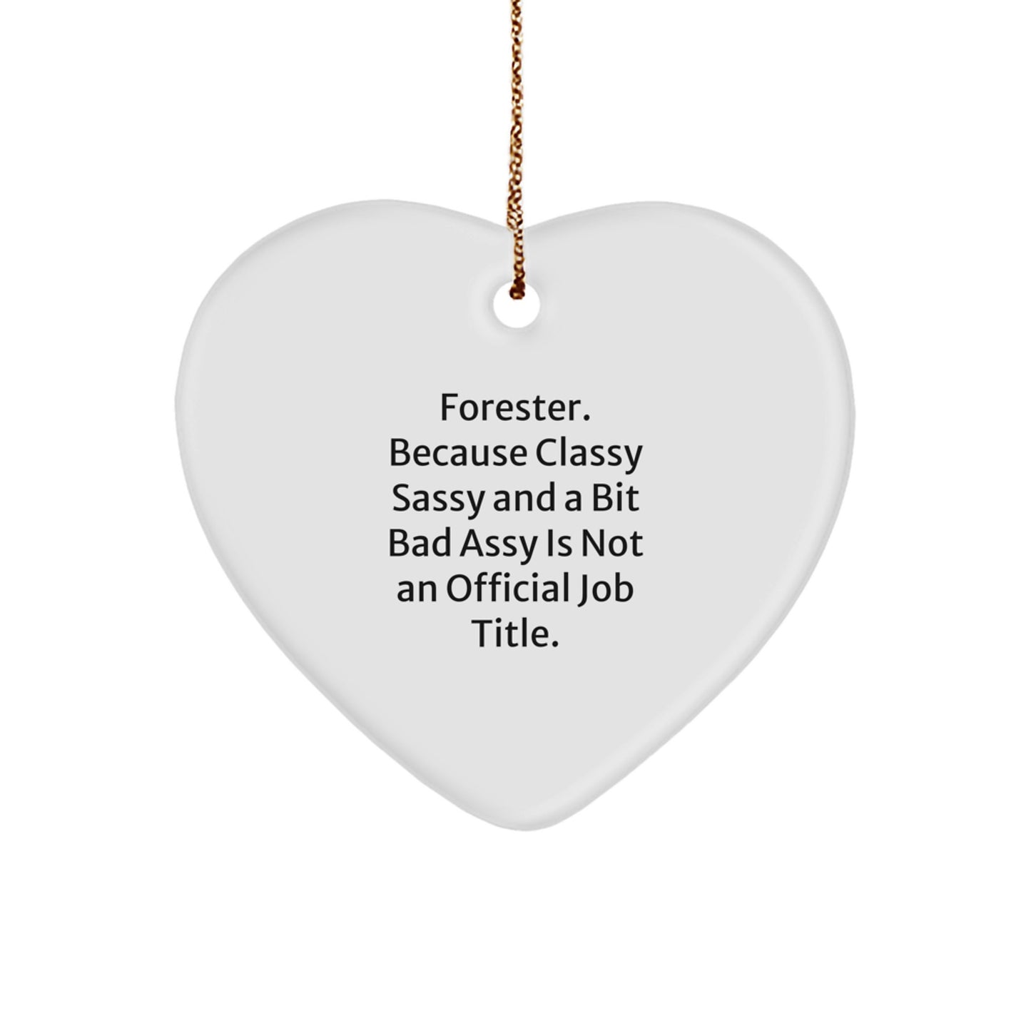 Christmas Gift for Her Forester Bold Heart Ornament PresentXX - Image 1