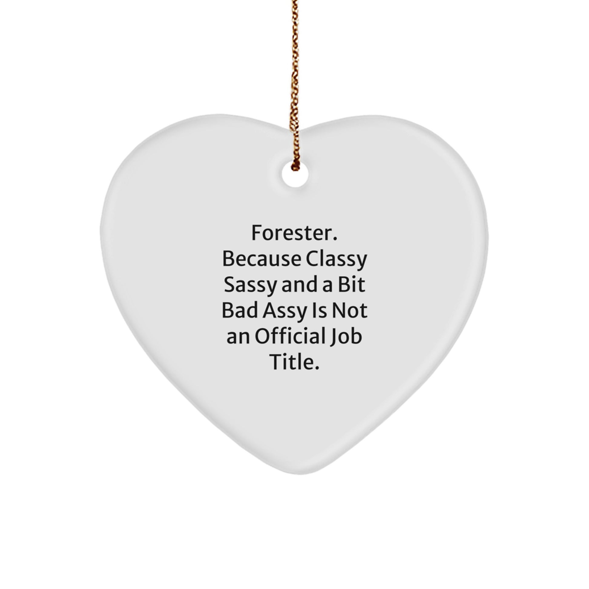 Christmas Gift for Her Forester Bold Heart Ornament PresentXX - Image 1