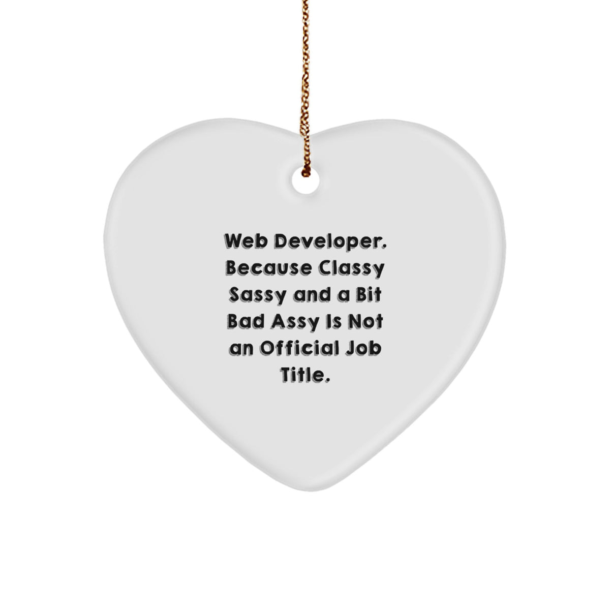Funny Web Developer Gifts from Friends - Heart Ornament for Men, Perfect for Christmas Unique Gifts - Image 1