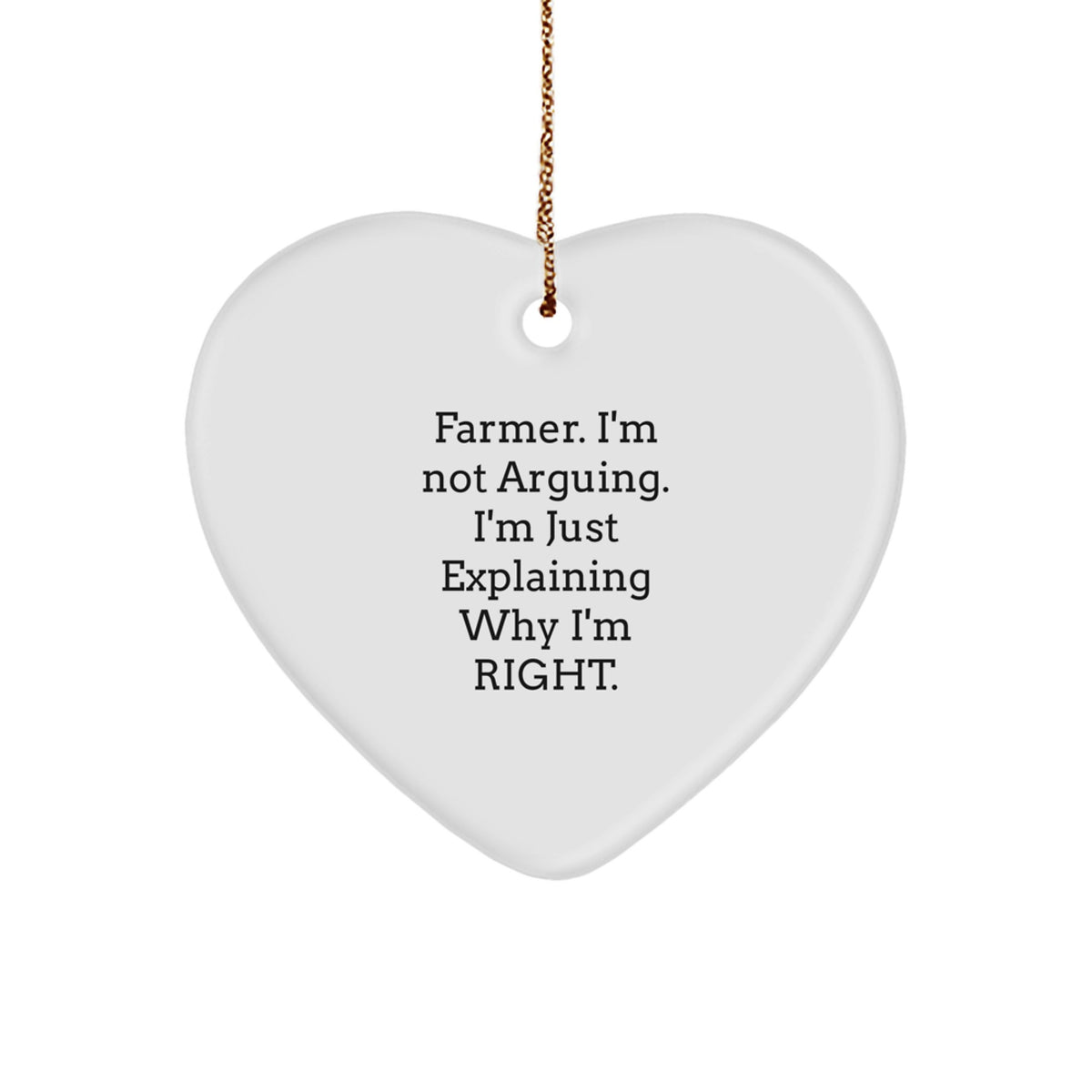 Funny Farmer Gifts from Friends, Heart Ornament for Farmer Men, Christmas Unique Presents, Gifts for Farmer - Image 1