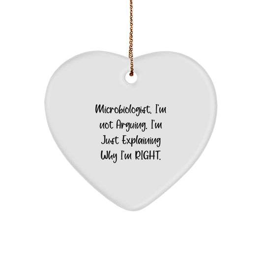 Gifts from Family and Friends for Microbiologists, Funny Heart Ornament for Christmas Unique Gifts, Microbiologist Humor Decoration - Image 1