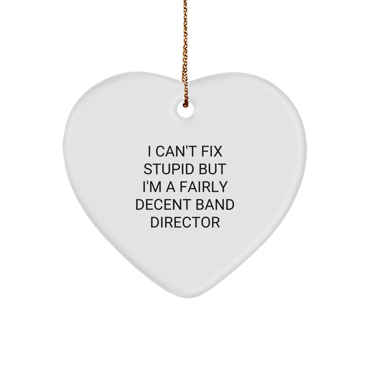 Funny Band Director Gifts for Men - I Can't Fix Stupid Heart Ornament Gifts from Family, Friends, or Coworkers for Christmas Unique Gifts - Image 1