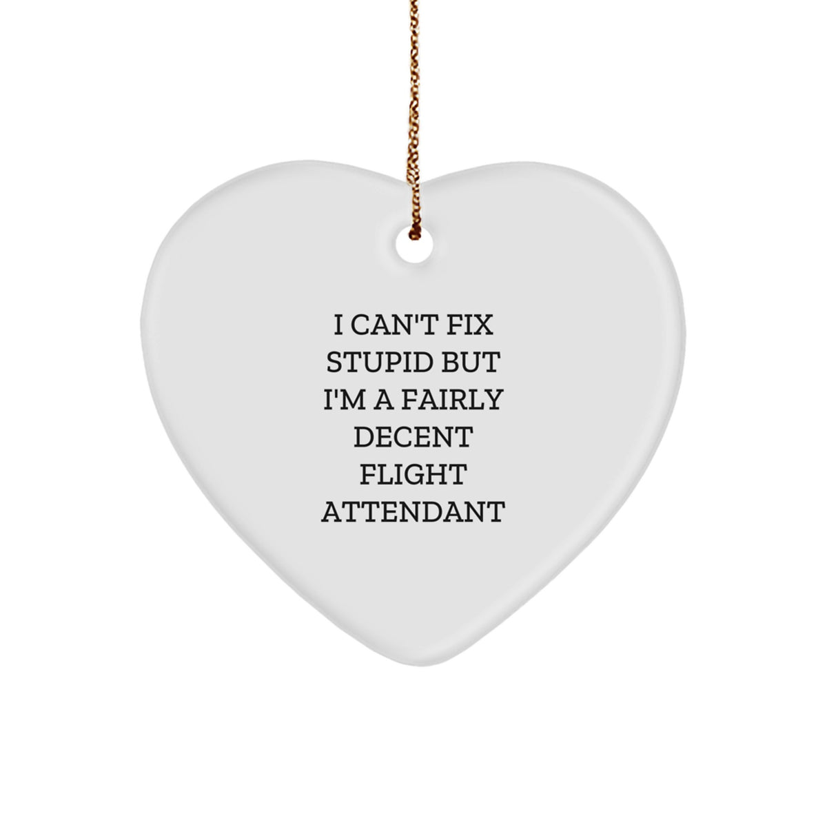 Funny Flight Attendant Heart Ornament Gifts from Friends for Men Women Coworkers Family | Inspirational Christmas Unique - Image 1