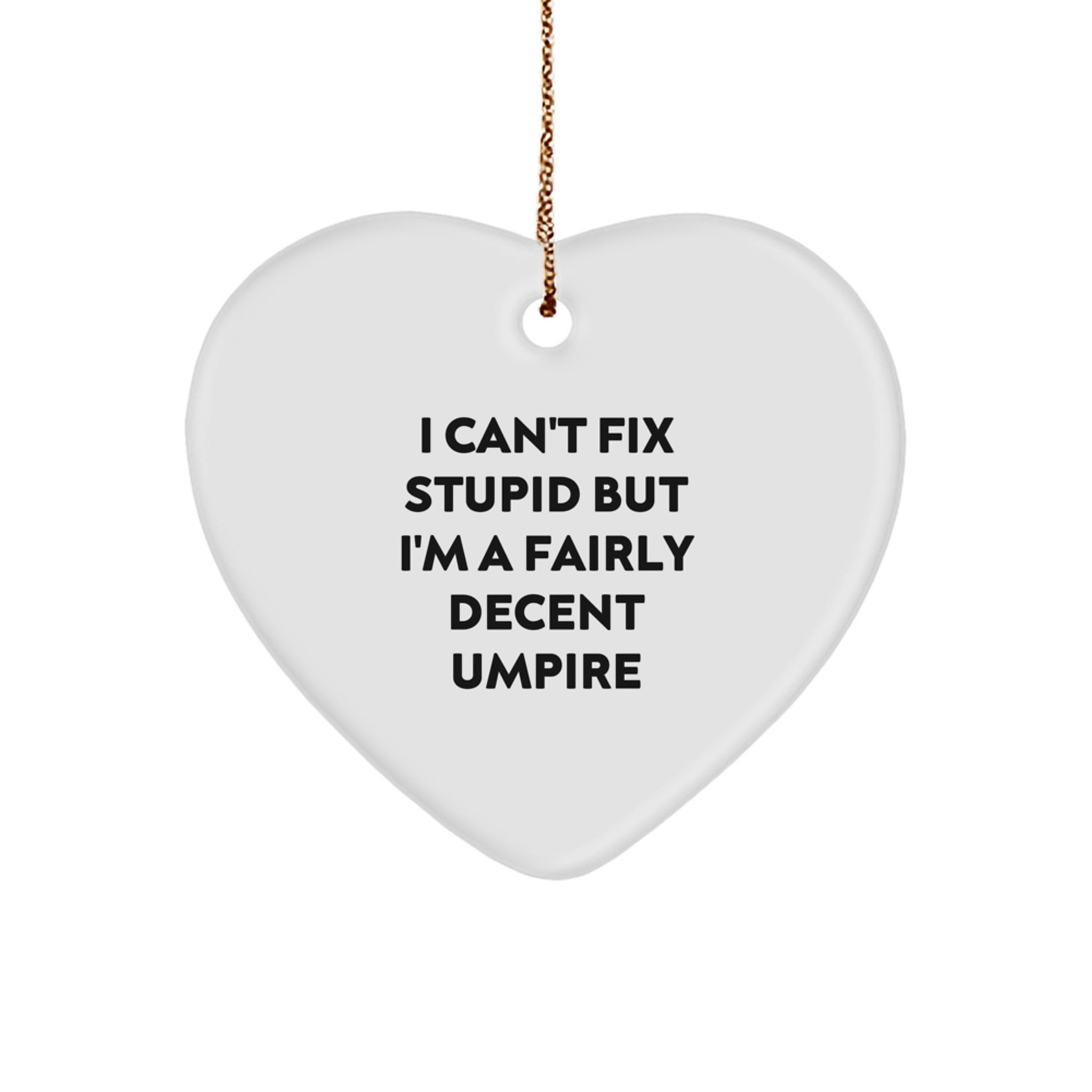 Funny Umpire Gift for Men, Umpire Heart Ornament, Christmas Unique Gifts from Friends - Image 1