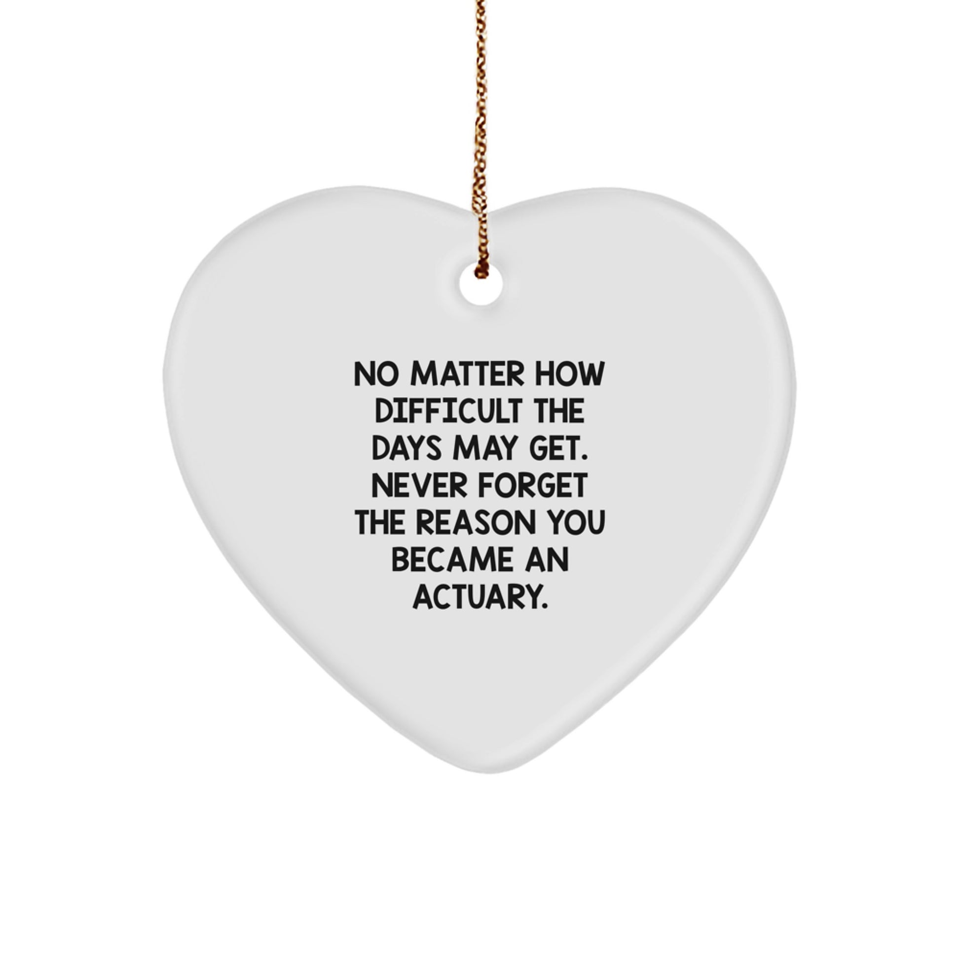 Funny Inspirational Heart Ornament Gifts from Actuary Friends for Men Christmas Unique Decorations - Image 1