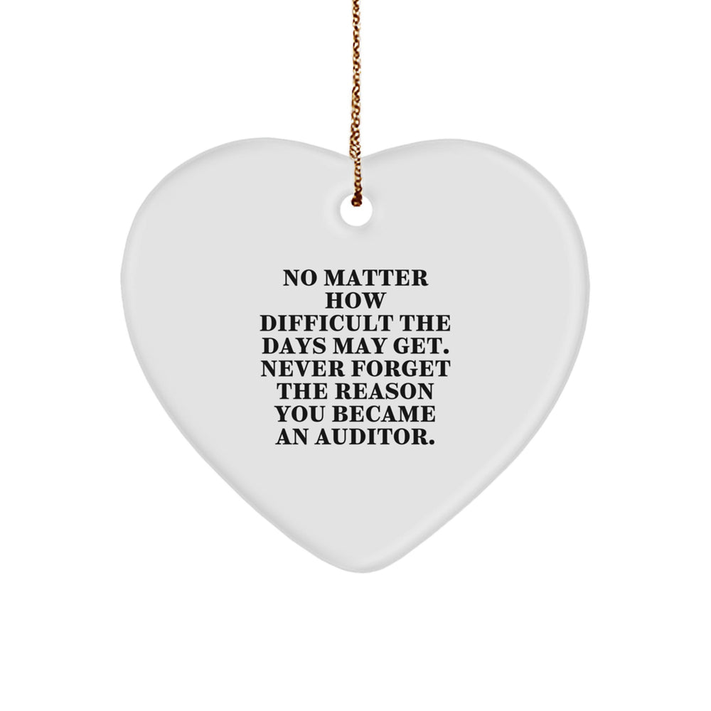 Funny Auditor Christmas Unique Gifts from Friends, Inspirational Heart Ornament for Auditor Men, Never Forget Why You Became an Auditor - Image 1
