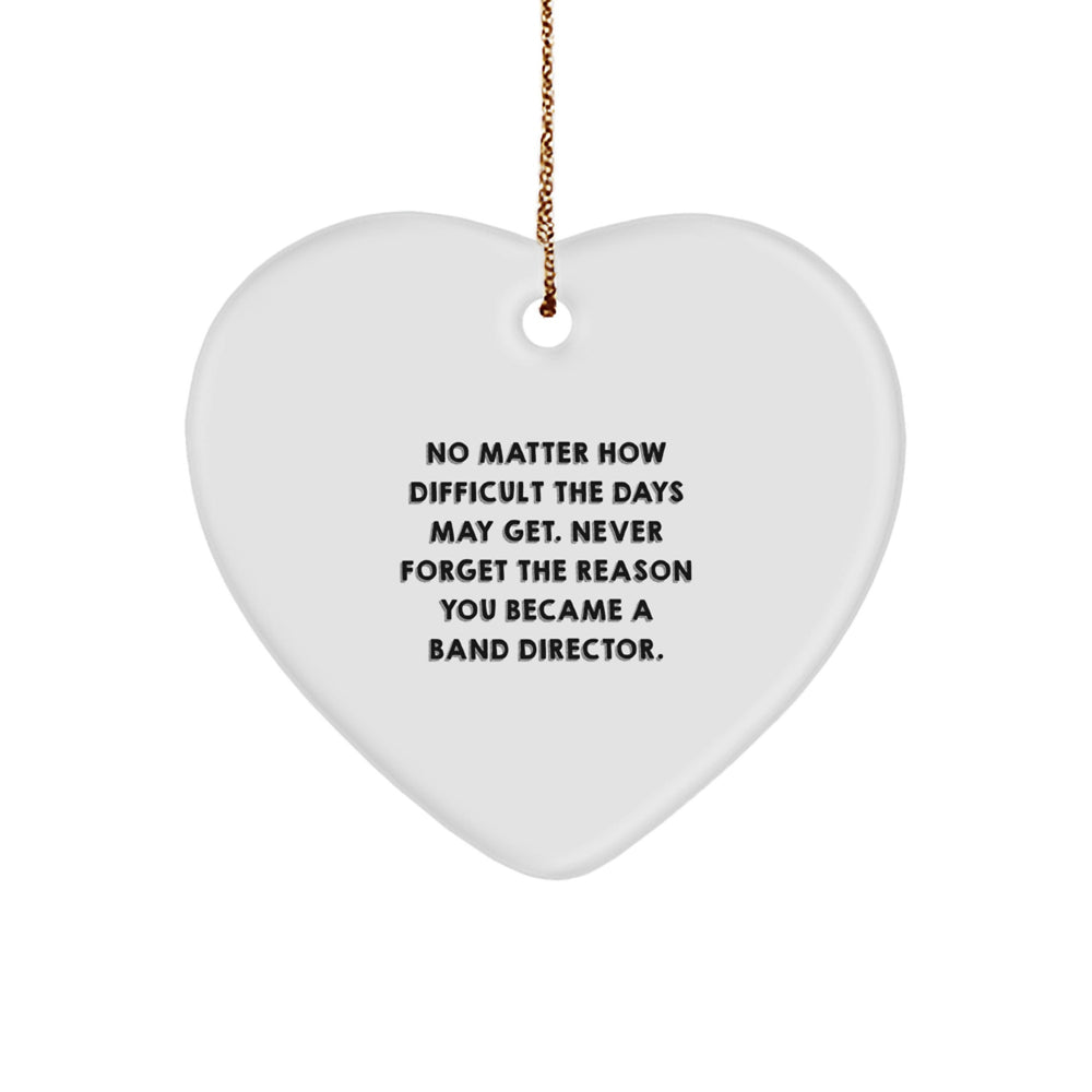 Inspiring Band Director Heart Ornament, Gifts from Men to Band Director, Heartfelt Christmas Memorable Present - Image 1