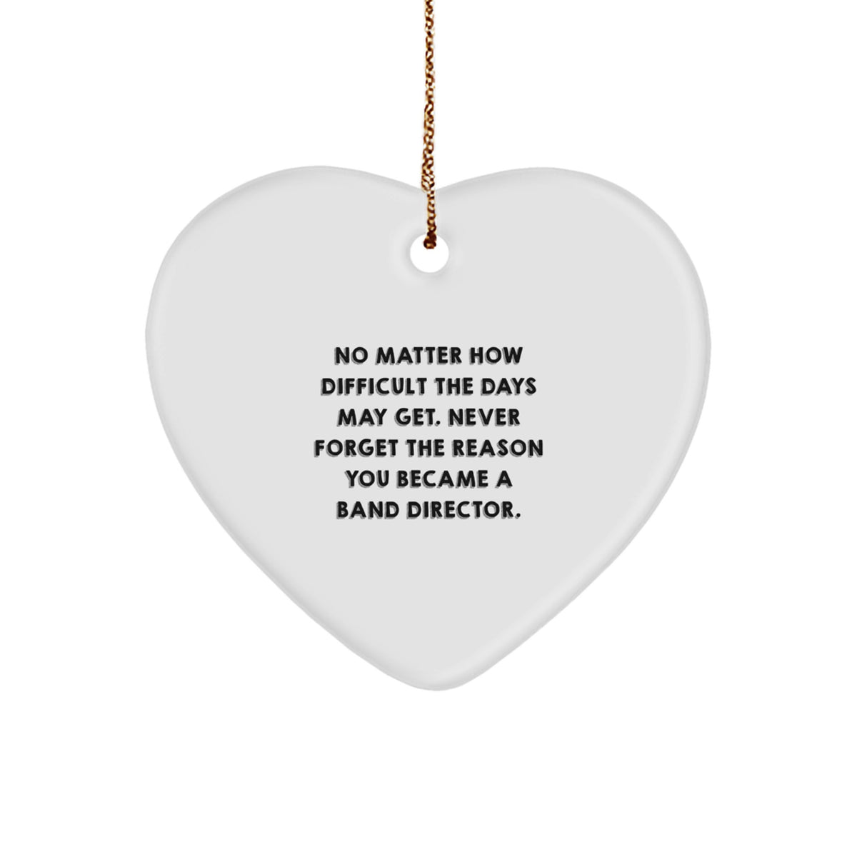 Inspiring Band Director Heart Ornament, Gifts from Men to Band Director, Heartfelt Christmas Memorable Present - Image 1