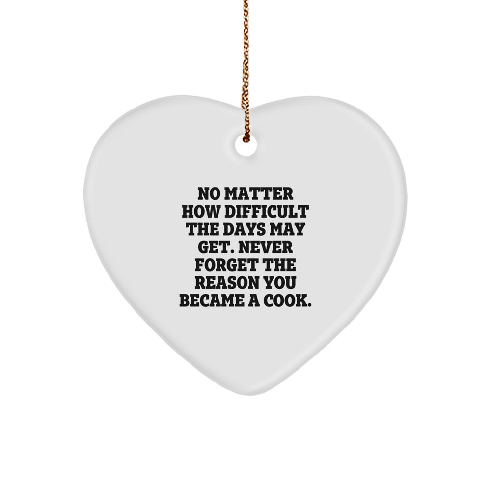 Funny Cook Heart Ornament Gifts from Men to Women Cooks at Christmas Unique - Image 1