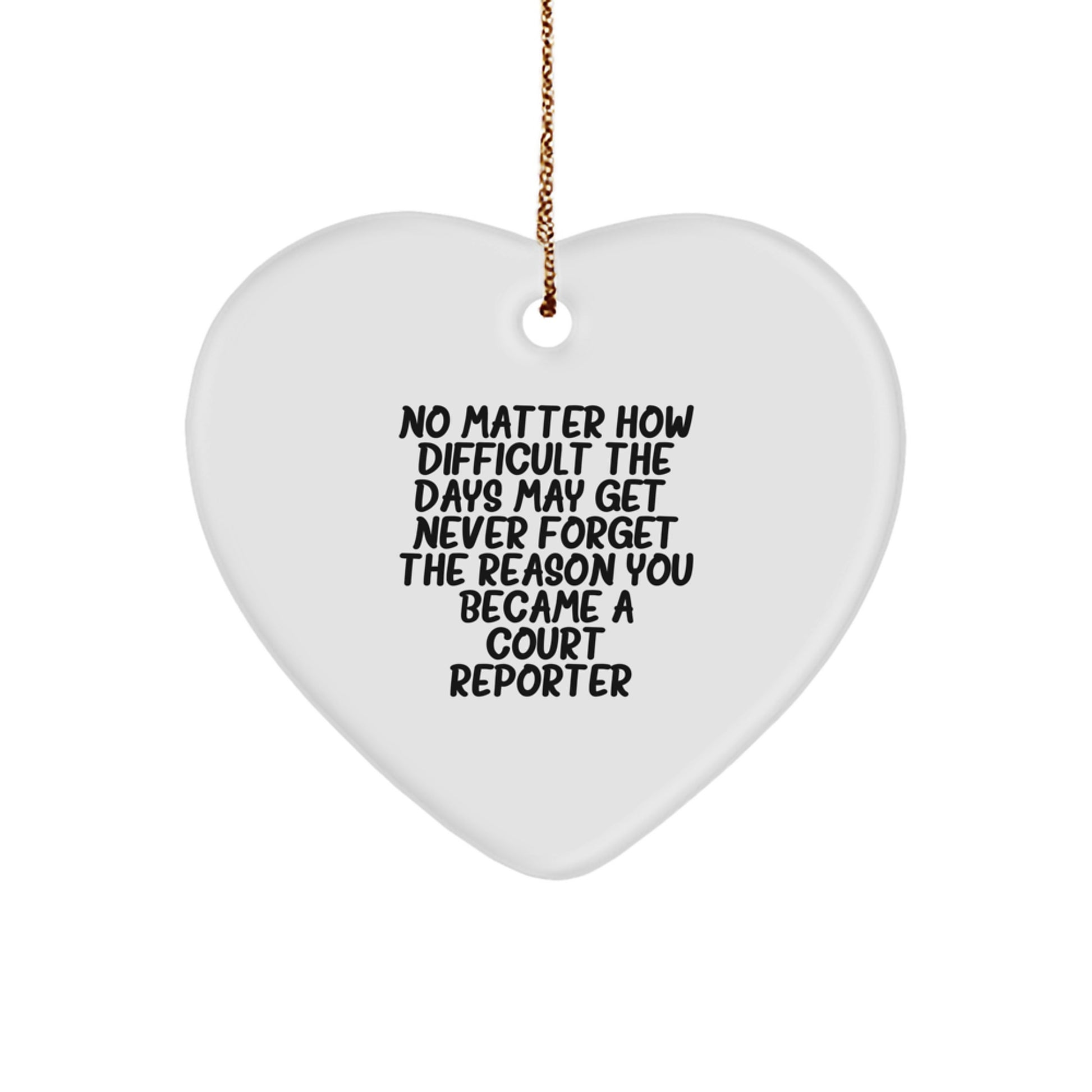 Funny Court Reporter Heart Ornament Gifts from Friends for Court Reporters on Christmas - Image 1