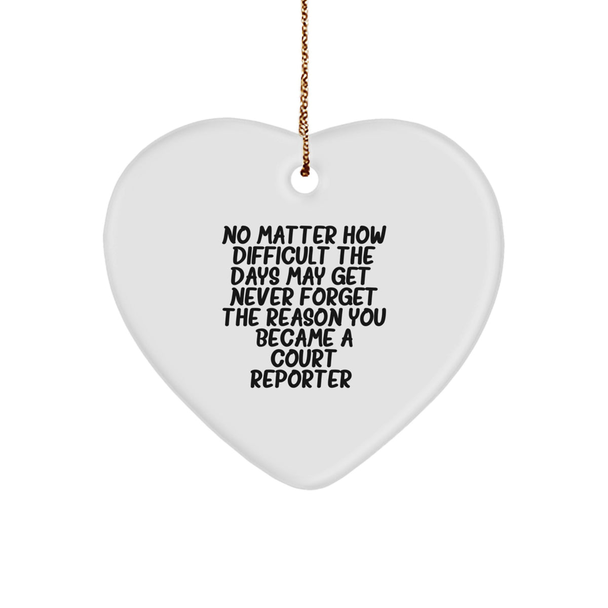 Funny Court Reporter Heart Ornament Gifts from Friends for Court Reporters on Christmas - Image 1