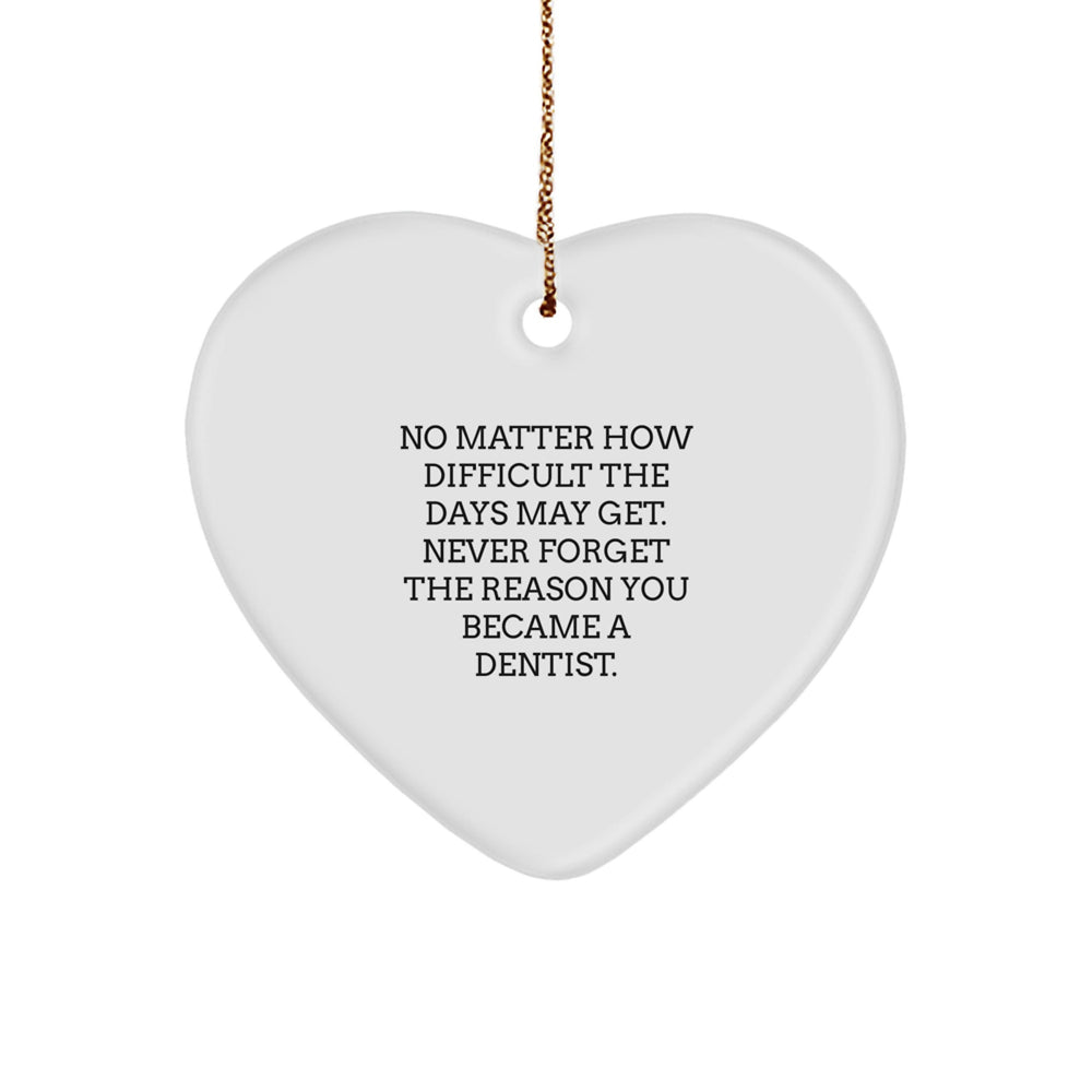 Funny Dentist Heart Ornament Gifts from Family to Dentist Christmas Unique Gifts - Image 1