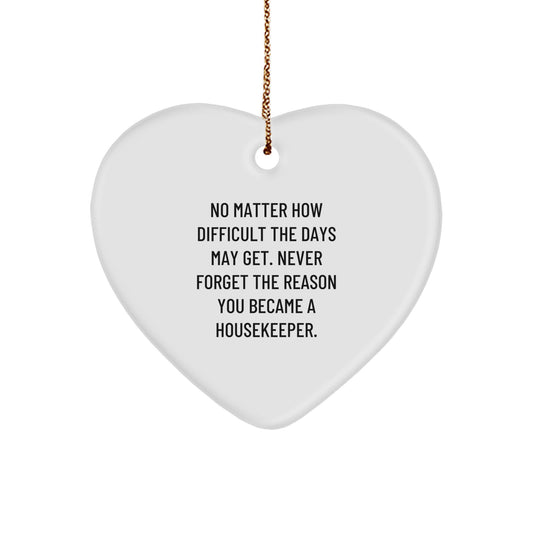 Funny Heart Ornament Gifts from Friends to Housekeeper Coworkers at Christmas Unique Gifts - Image 1