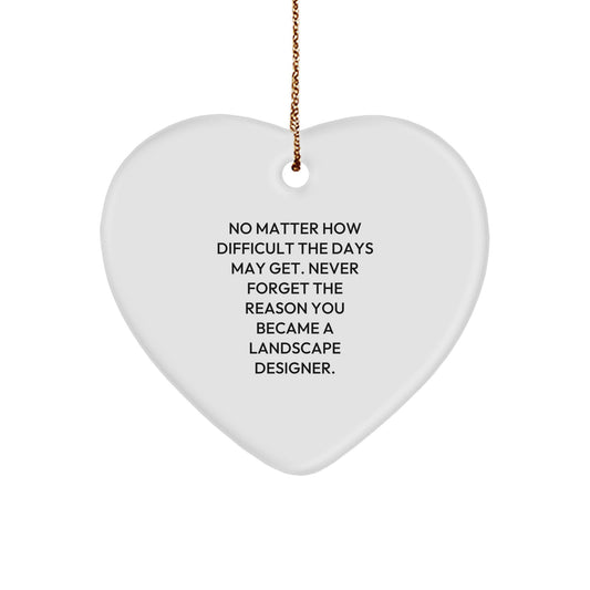 Funny Inspirational Gifts from Men to Landscape Designers, Heart Ornament for Christmas Unique Gifts - Image 1