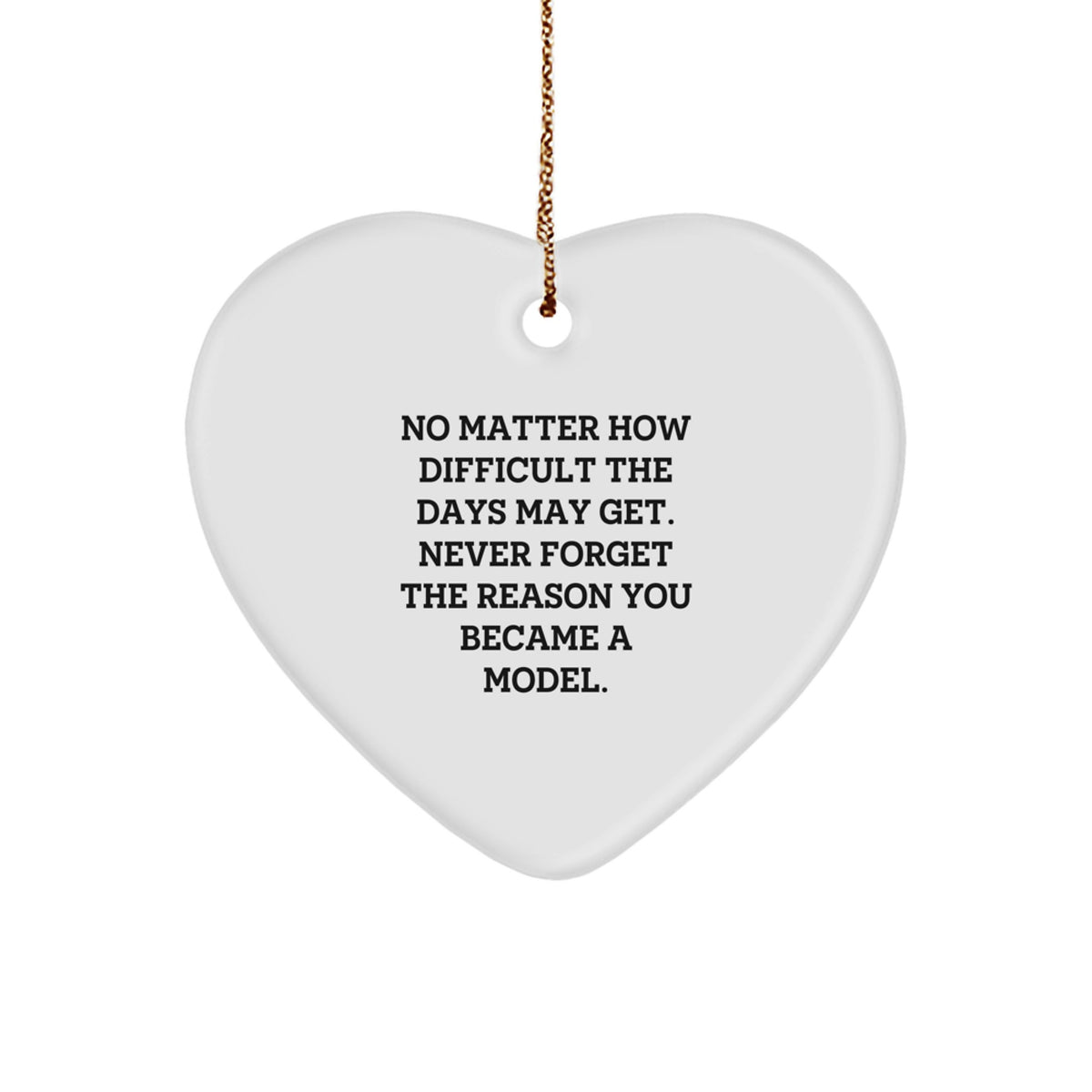 Funny Model Heart Ornament Gifts for Friends, Christmas Unique Model Gift Ideas from Men, Women, Family - Image 1
