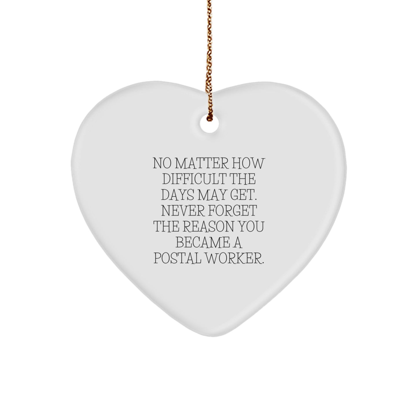 Inspiring Postal Worker Gifts from Friends - Heart Ornament for Christmas - Image 1