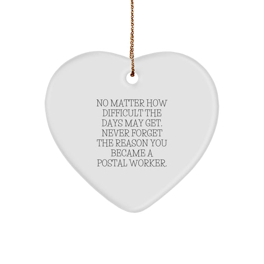 Inspiring Postal Worker Gifts from Friends - Heart Ornament for Christmas - Image 1