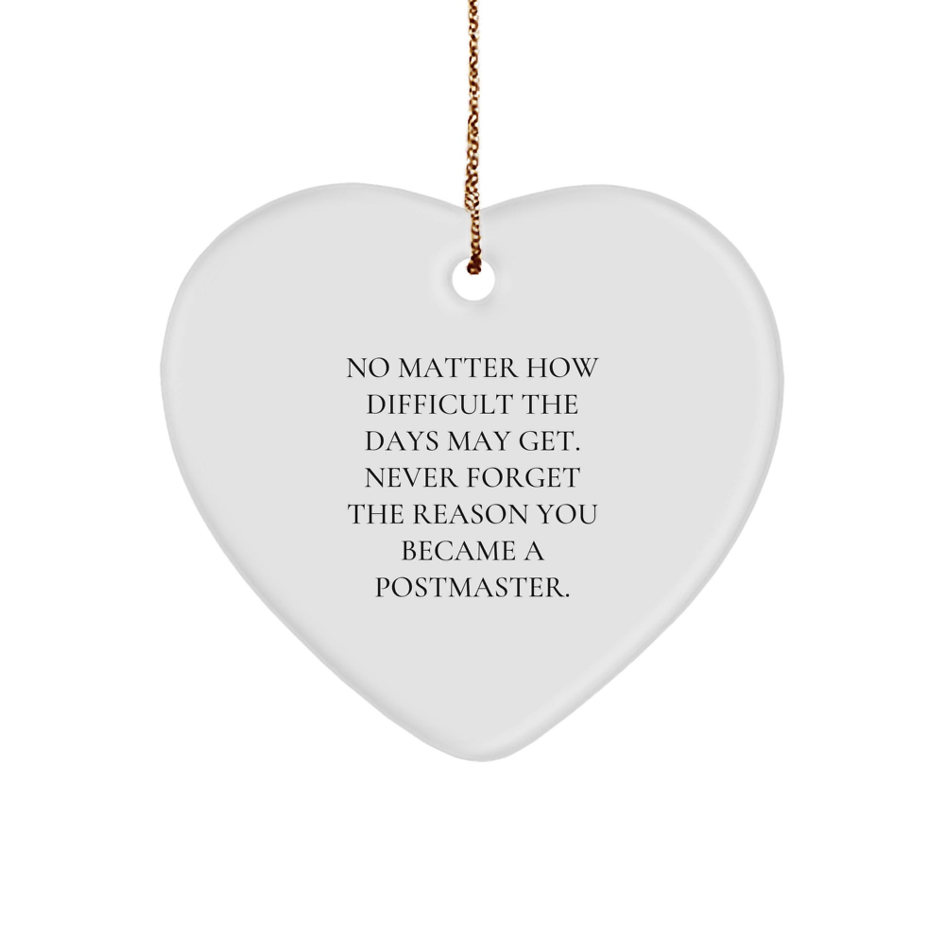 Funny Postmaster Heart Ornament Gifts from Friends to Postmaster for Christmas Unique Gifts - Image 1
