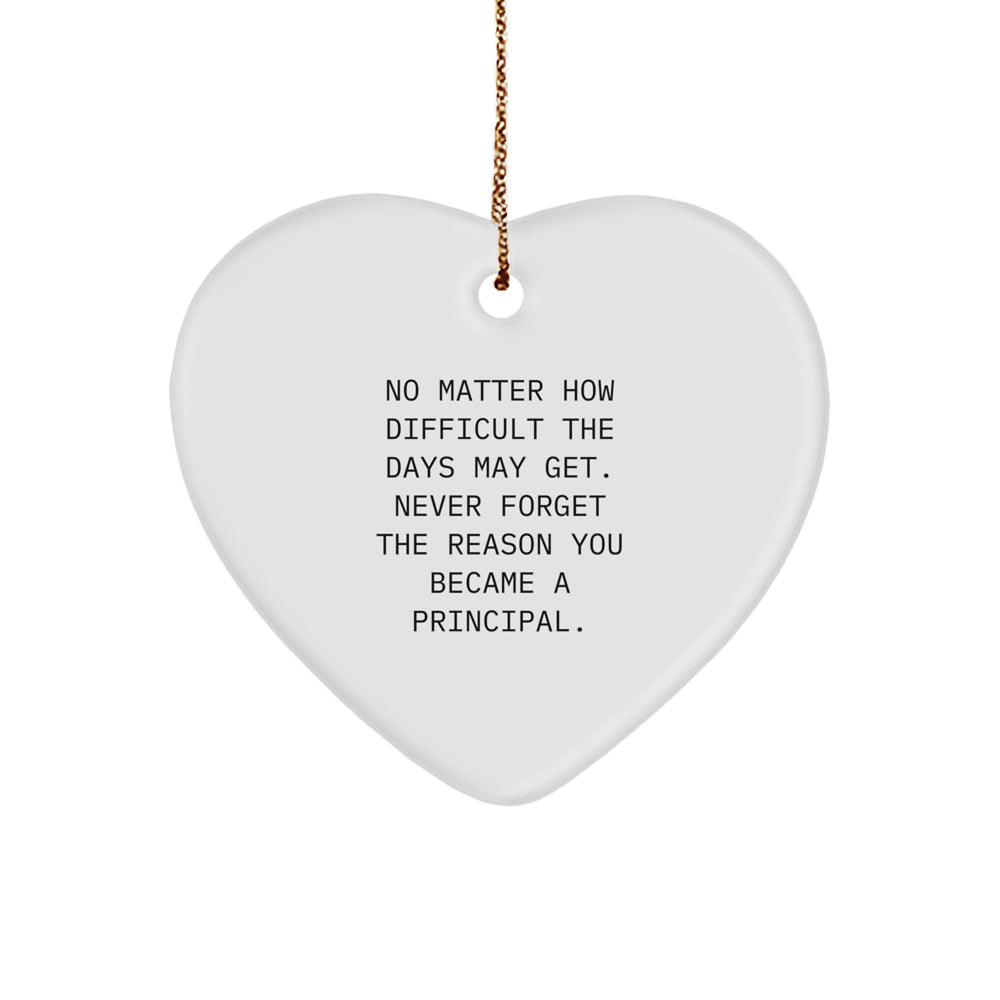 Funny Principal Heart Ornaments Gifts from Men to Principal for Christmas Unique Gifts - Image 1