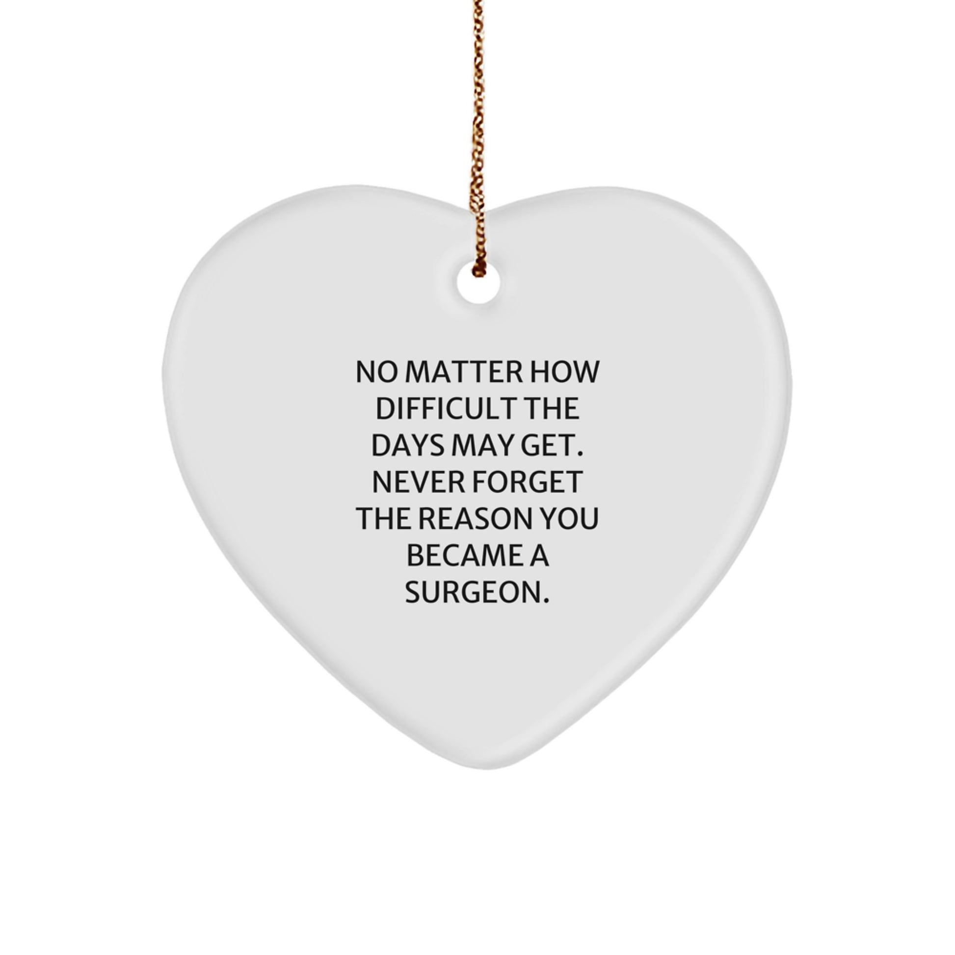 Funny Inspirational Gift for Surgeon Friends and Family - Surgeon Heart Ornament for Christmas Unique Gifts from Men to Women - Image 1