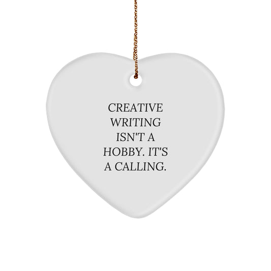 Creative Writing Inspirational Heart Ornament Gifts from Friends for Men and Women at Christmas - Image 1
