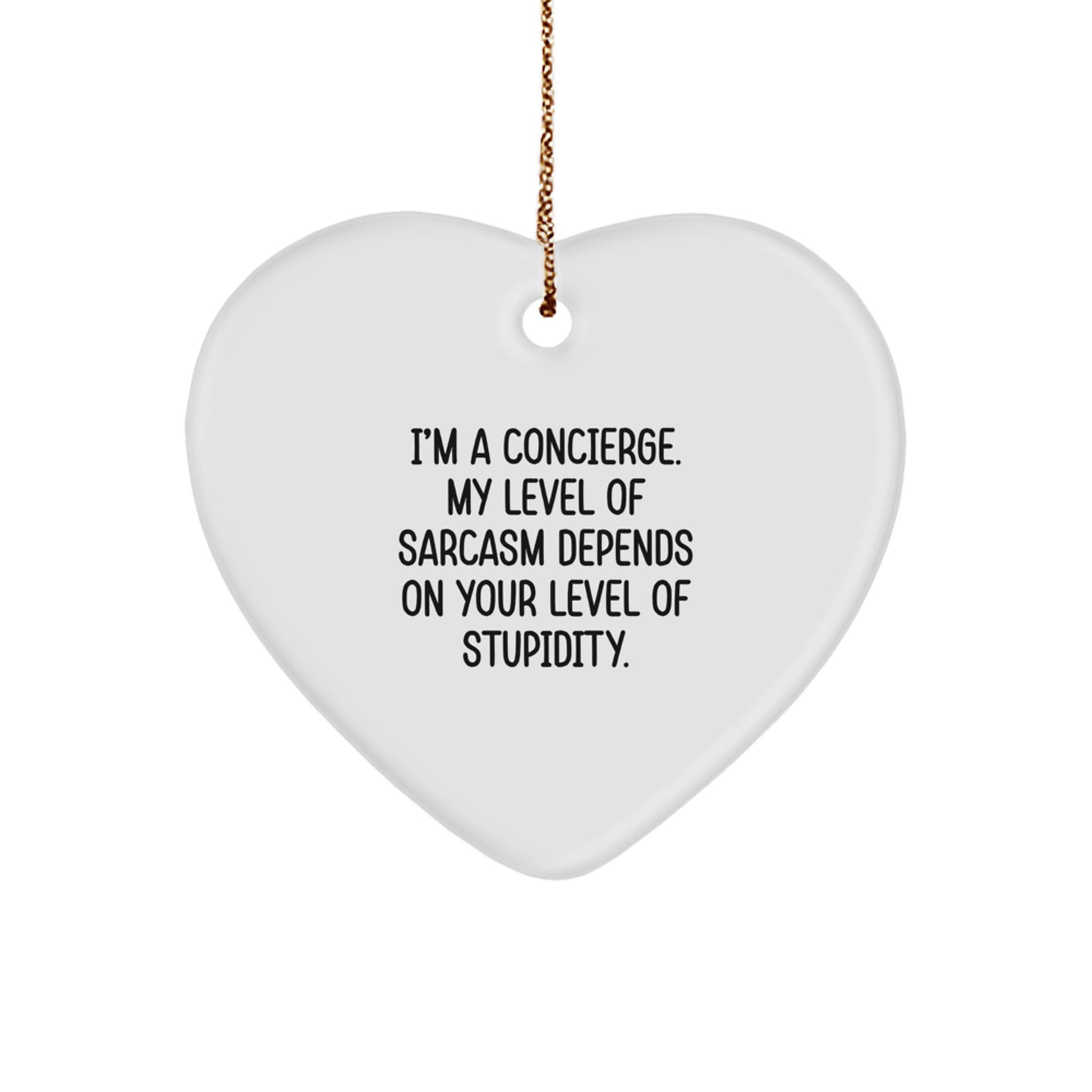 Favorite Christmas Ornament Gift for Kids Sarcastic Concierge Humor - Image 1