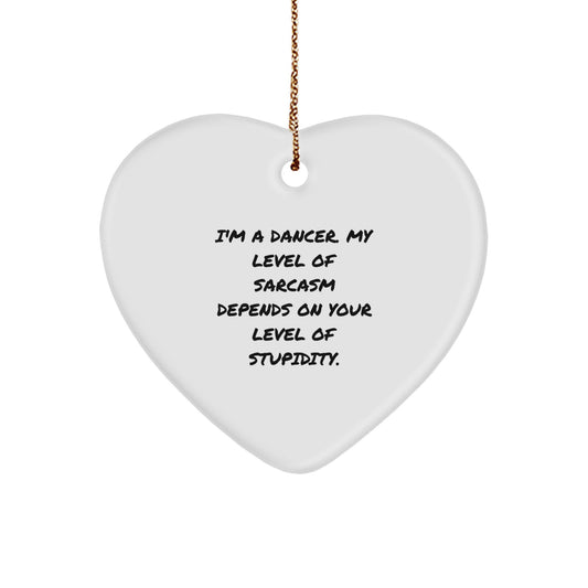 Funny Dancer Heart Ornament Gifts from Friends, for Dancers, Christmas Unique Presents - Image 1