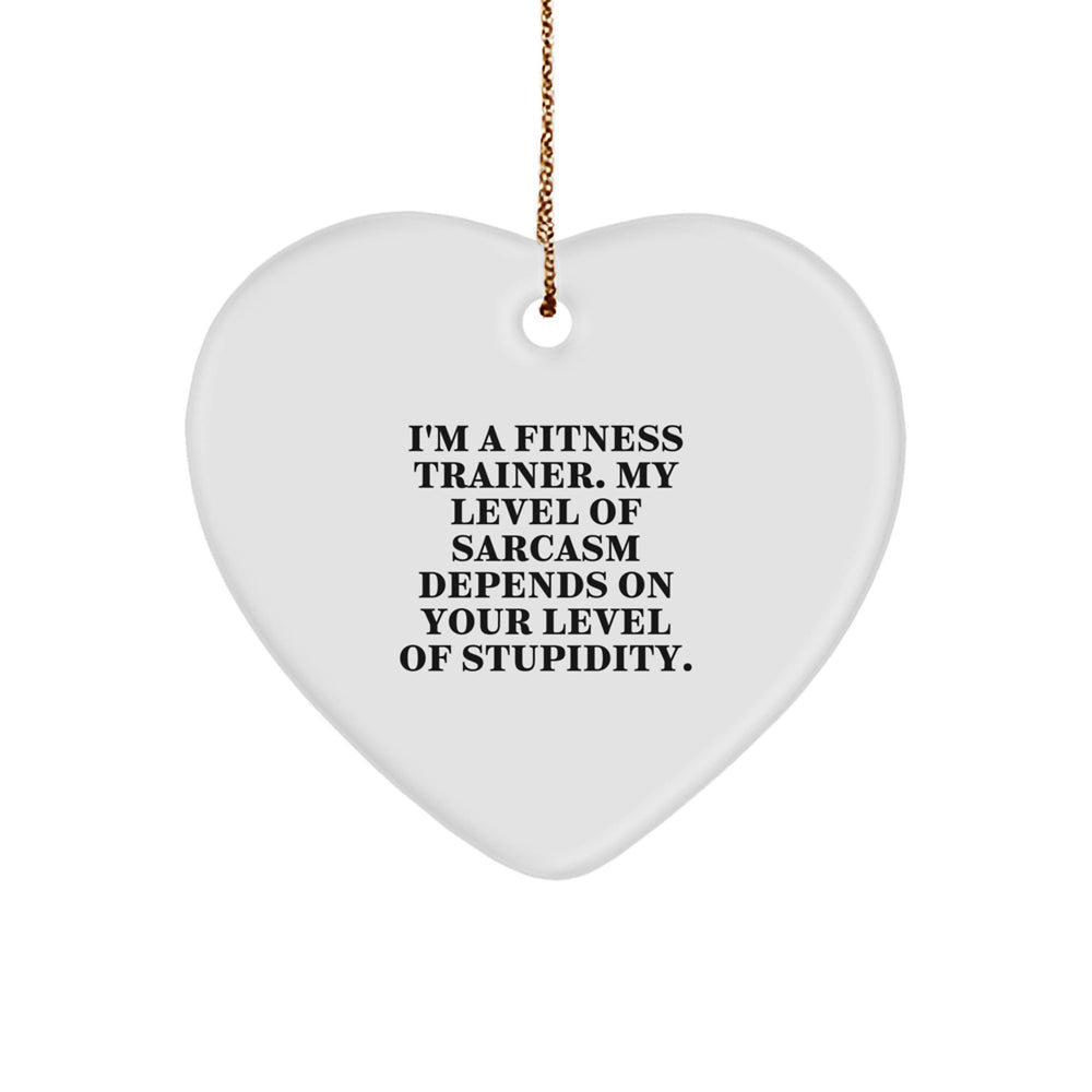 Funny Fitness Trainer Heart Ornament Gifts from Friends for Men and Women - Image 1