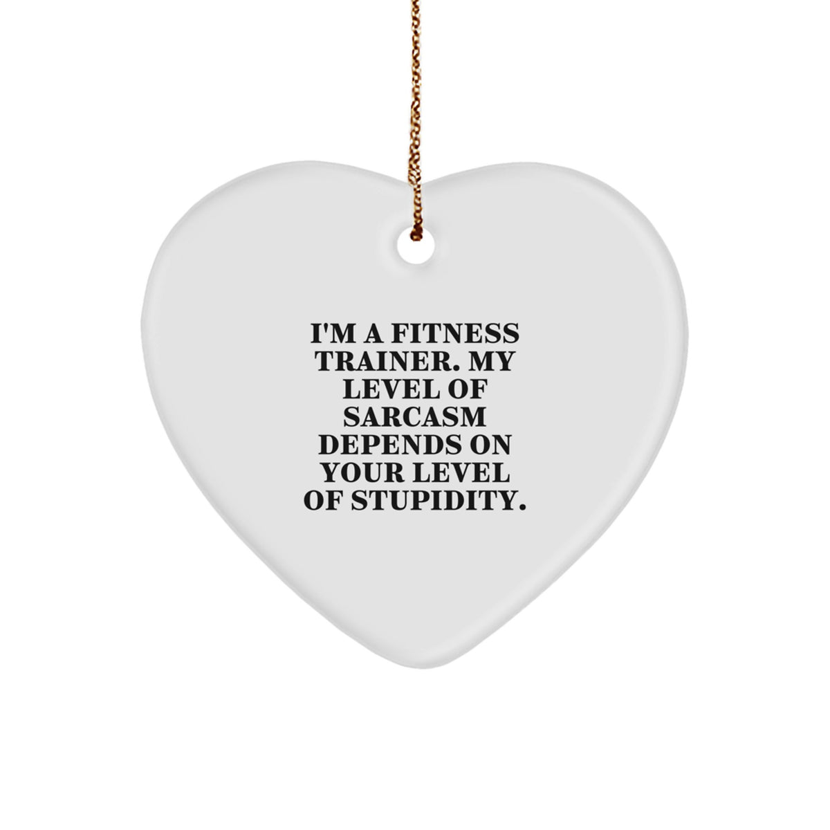 Funny Fitness Trainer Heart Ornament Gifts from Friends for Men and Women - Image 1