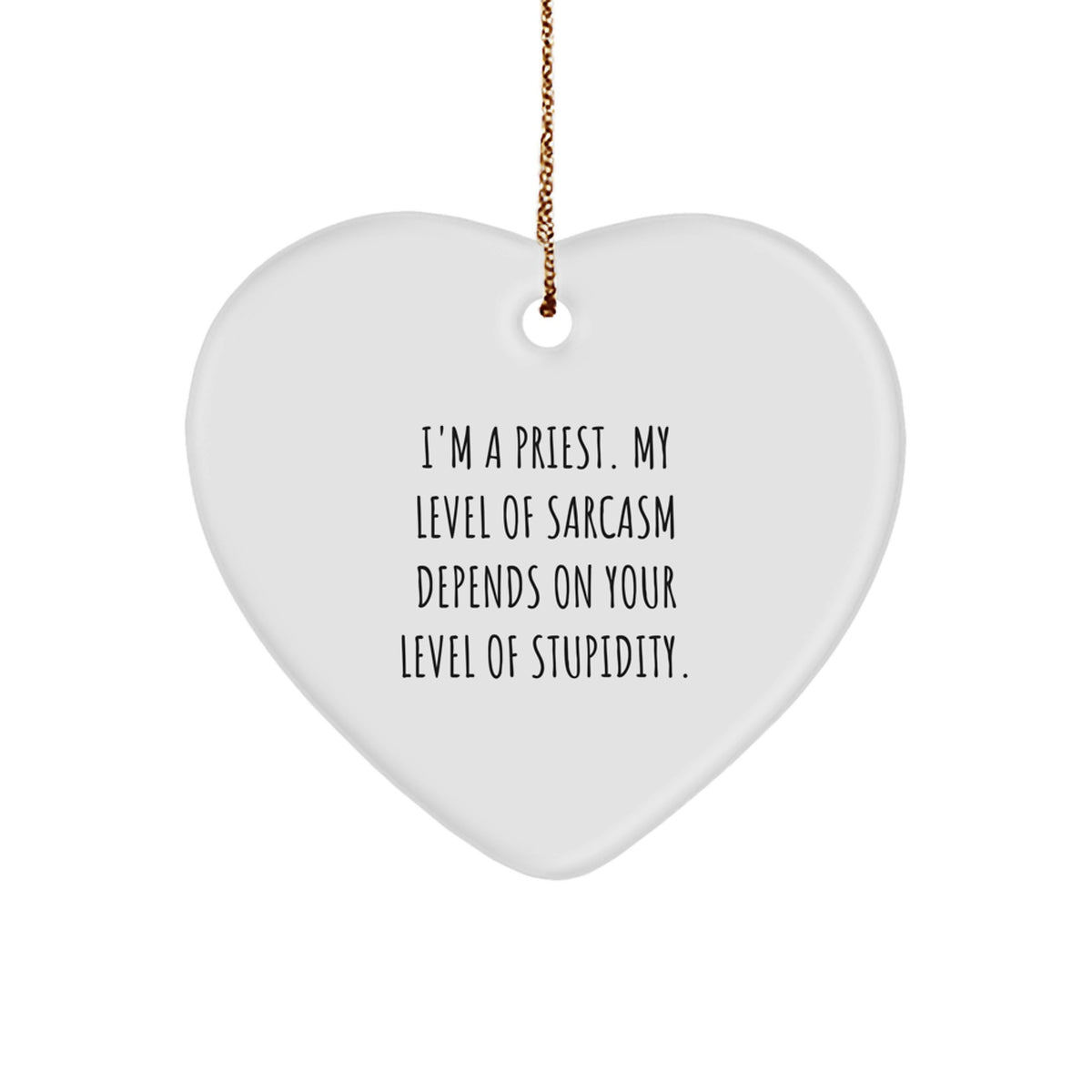 Funny Heart Ornament Gifts from Men to Priest, Priest Christmas Unique Gifts for Men's Home Decor - Image 1