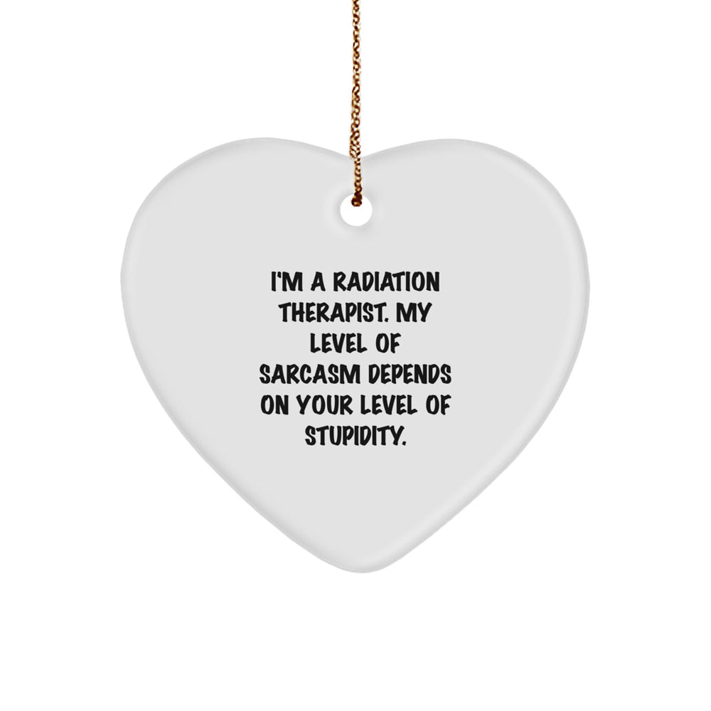 Radiation Therapist Gifts Funny Heart Ornament Christmas Memorable Present from Friends - Image 1