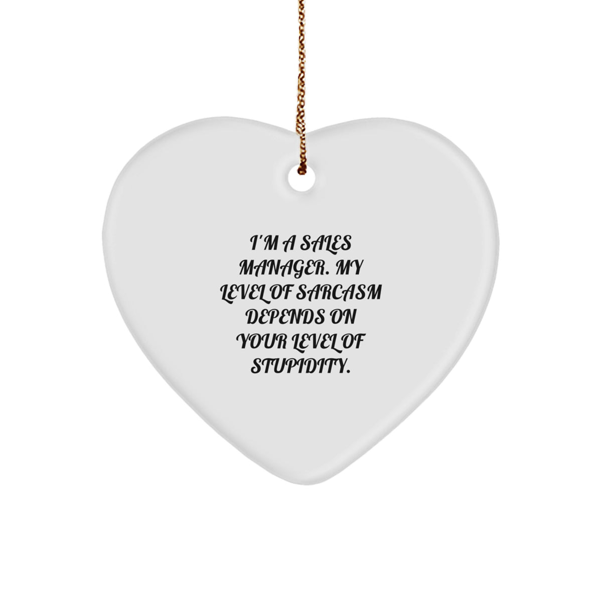Funny Sales Manager Gifts for Men - Heart Ornament, I'm A Sales Manager Gifts from Family to Coworkers, Cute Christmas Unique Gifts - Image 1
