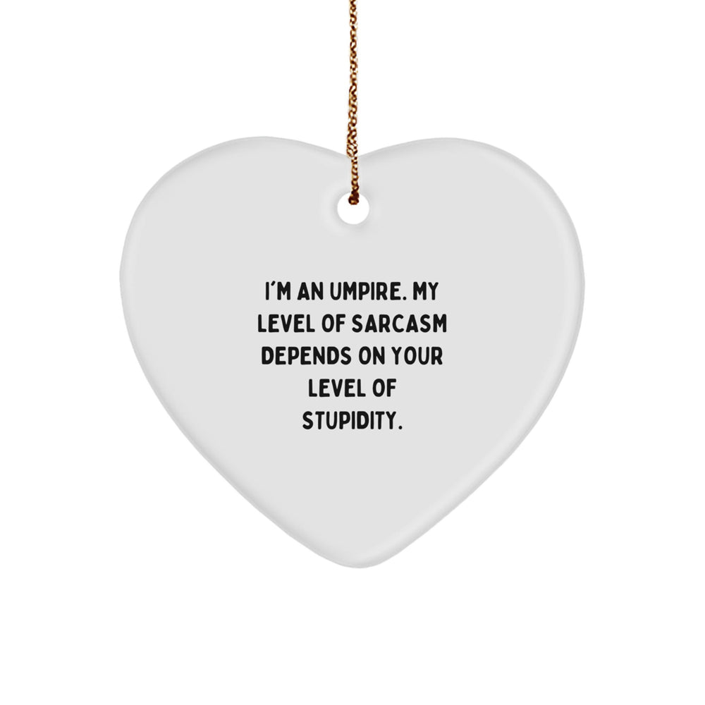 Funny Umpire Heart Ornament Gifts from Men to Umpire Friends for Christmas - Image 1