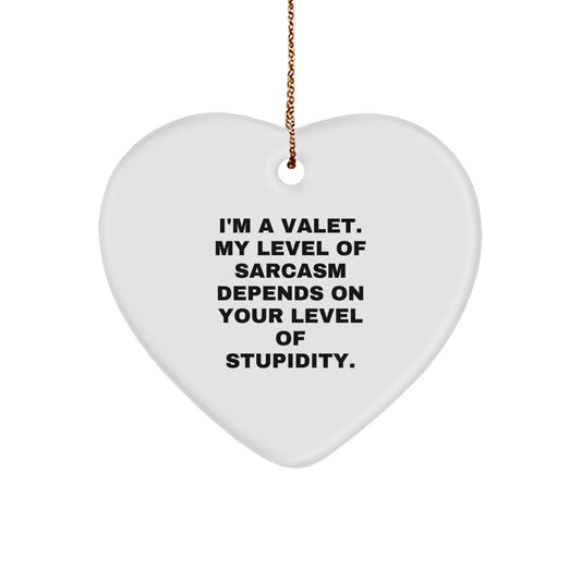 Funny Valet Heart Ornament Gifts from Men to Family Members, Perfect for Christmas Unique Gifts - Image 1