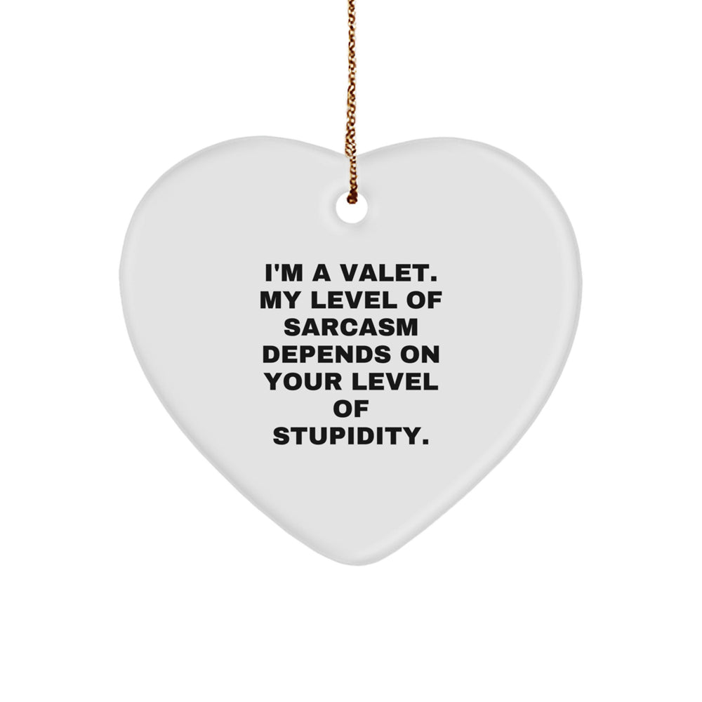 Funny Valet Heart Ornament Gifts from Men to Family Members, Perfect for Christmas Unique Gifts - Image 1