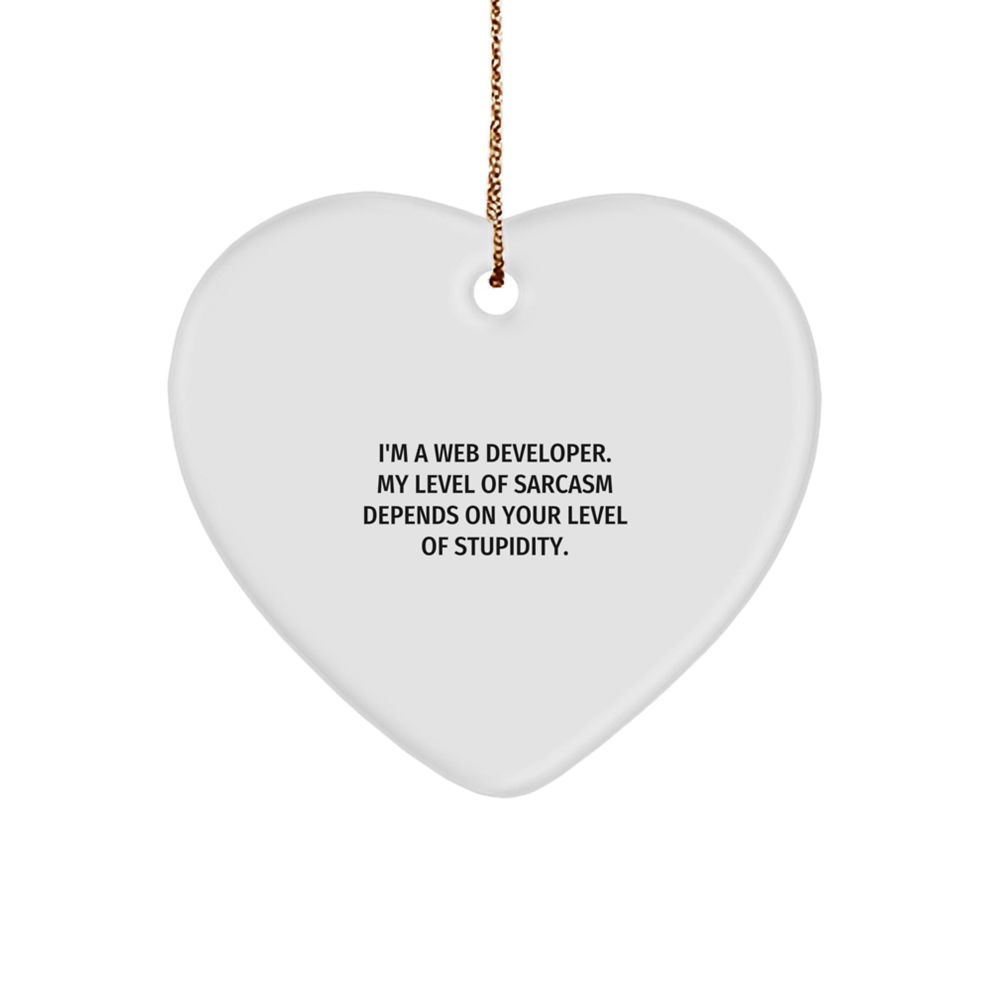Funny Web Developer Heart Ornament Gifts for Web Developer Friends from Coworkers - Image 1