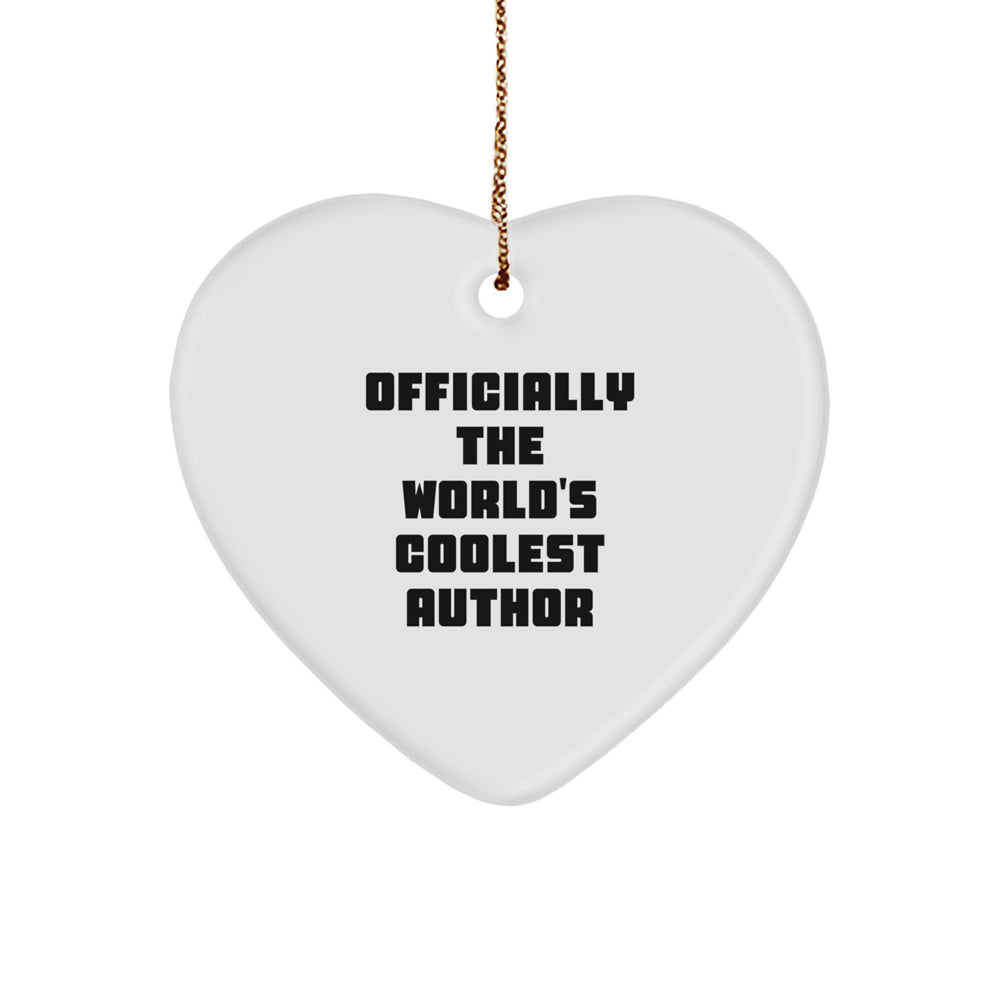 Funny Author Heart Ornament Gifts from Men to Author Friends on Christmas Unique Gifts - Image 1