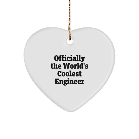 Funny Engineer Heart Ornament Gifts from Friends for Christmas Unique Presents - Image 1